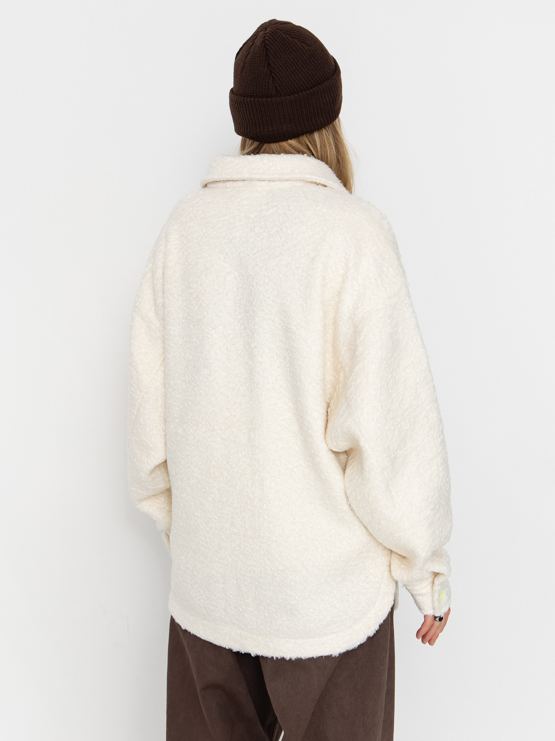 Dámský Fleecová mikina Roxy Chloe Kim Shacket (whisper white)