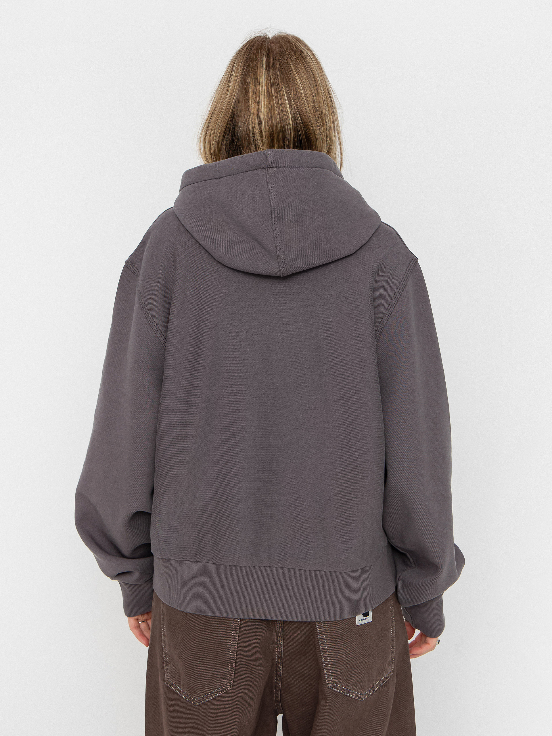 Mikina s kapucí Carhartt WIP American Script HD Wmn (porphyry)