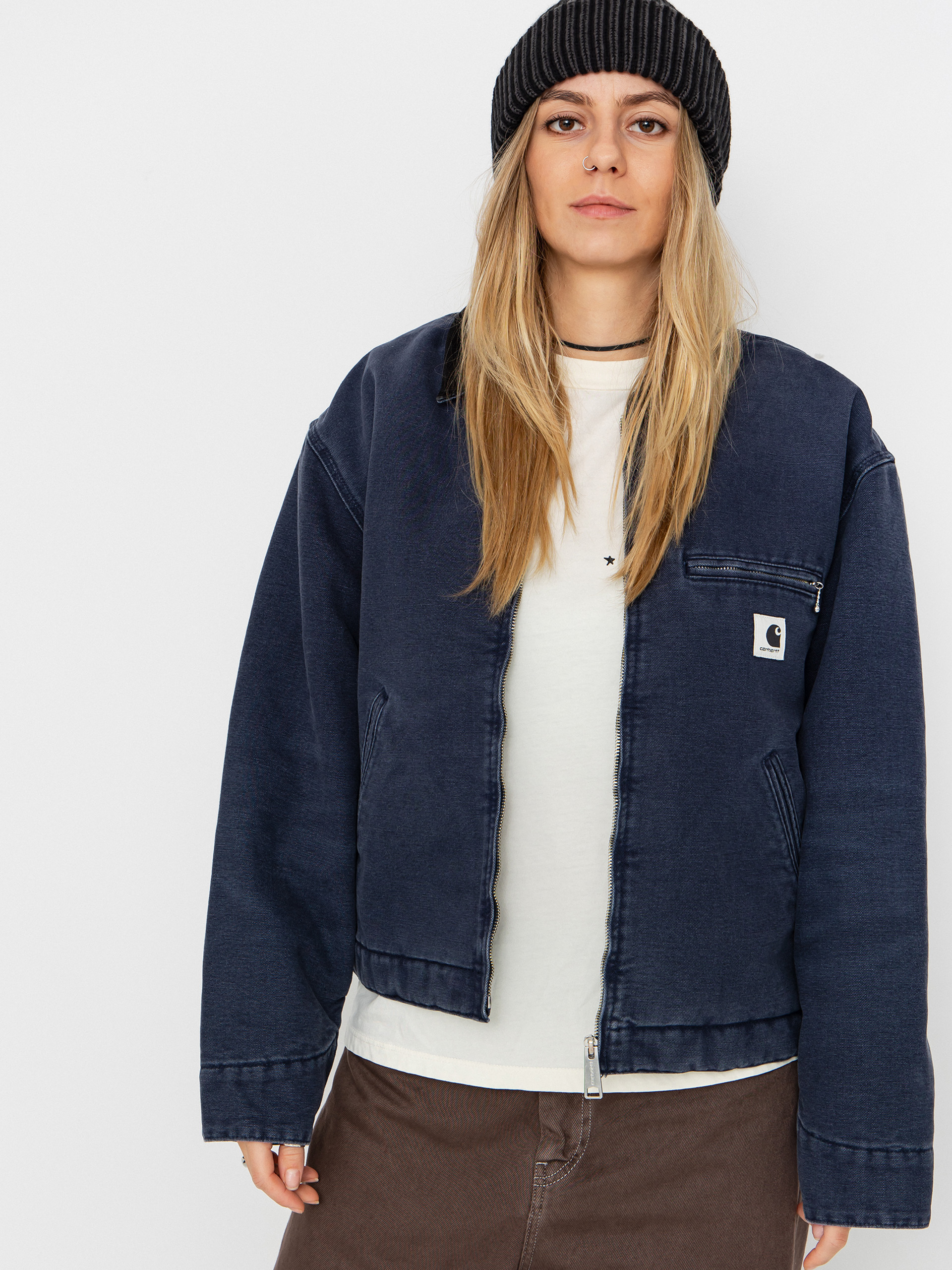 Bunda Carhartt WIP OG Detroit Wmn (dark navy/black/stone canvas)