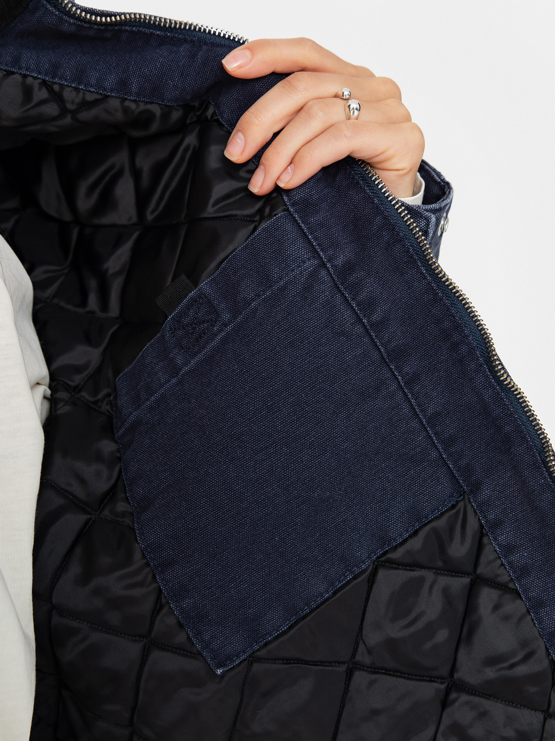 Bunda Carhartt WIP OG Detroit Wmn (dark navy/black/stone canvas)