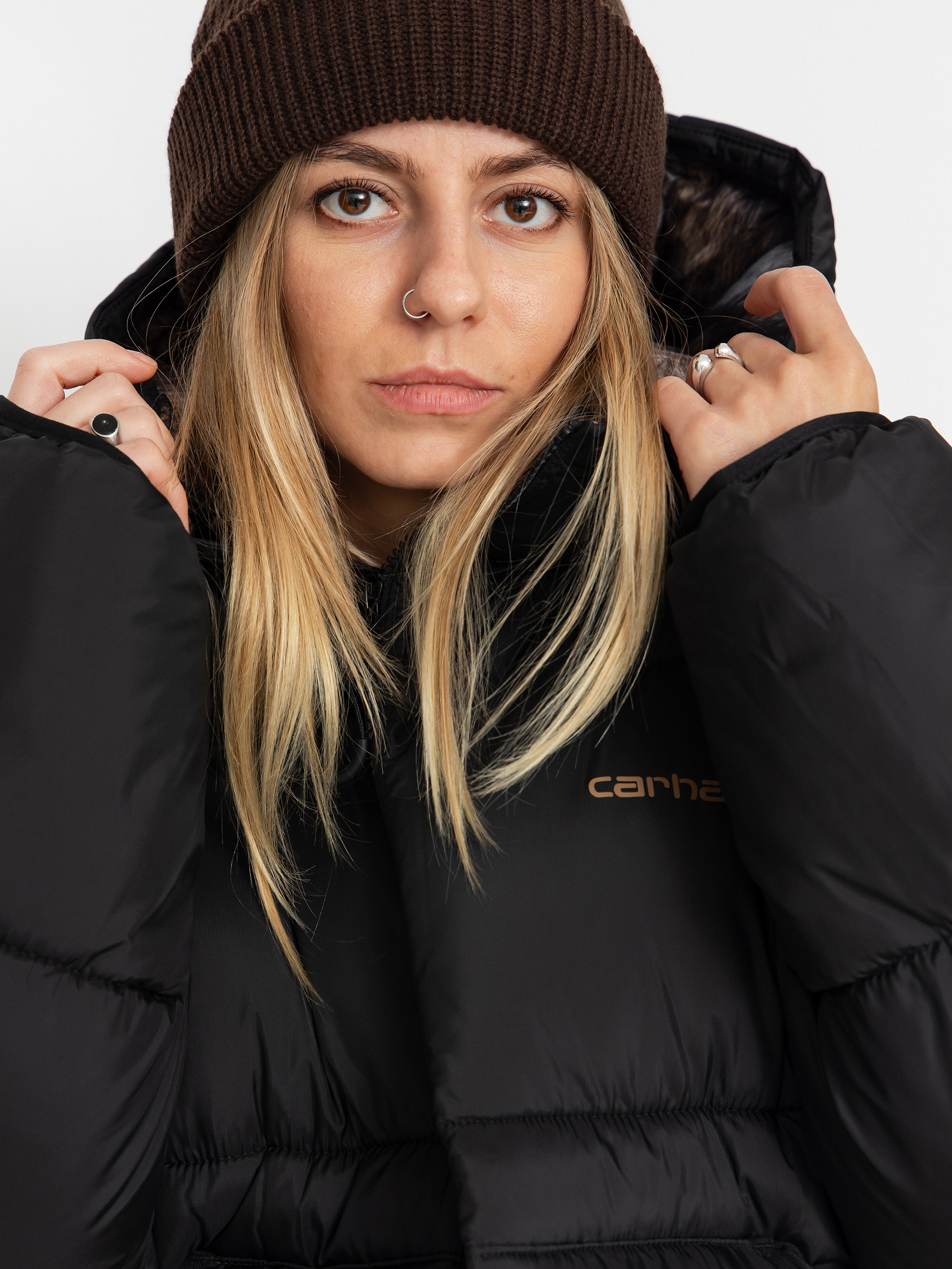 Bunda Carhartt WIP Toronto Wmn (black/wild dog print)