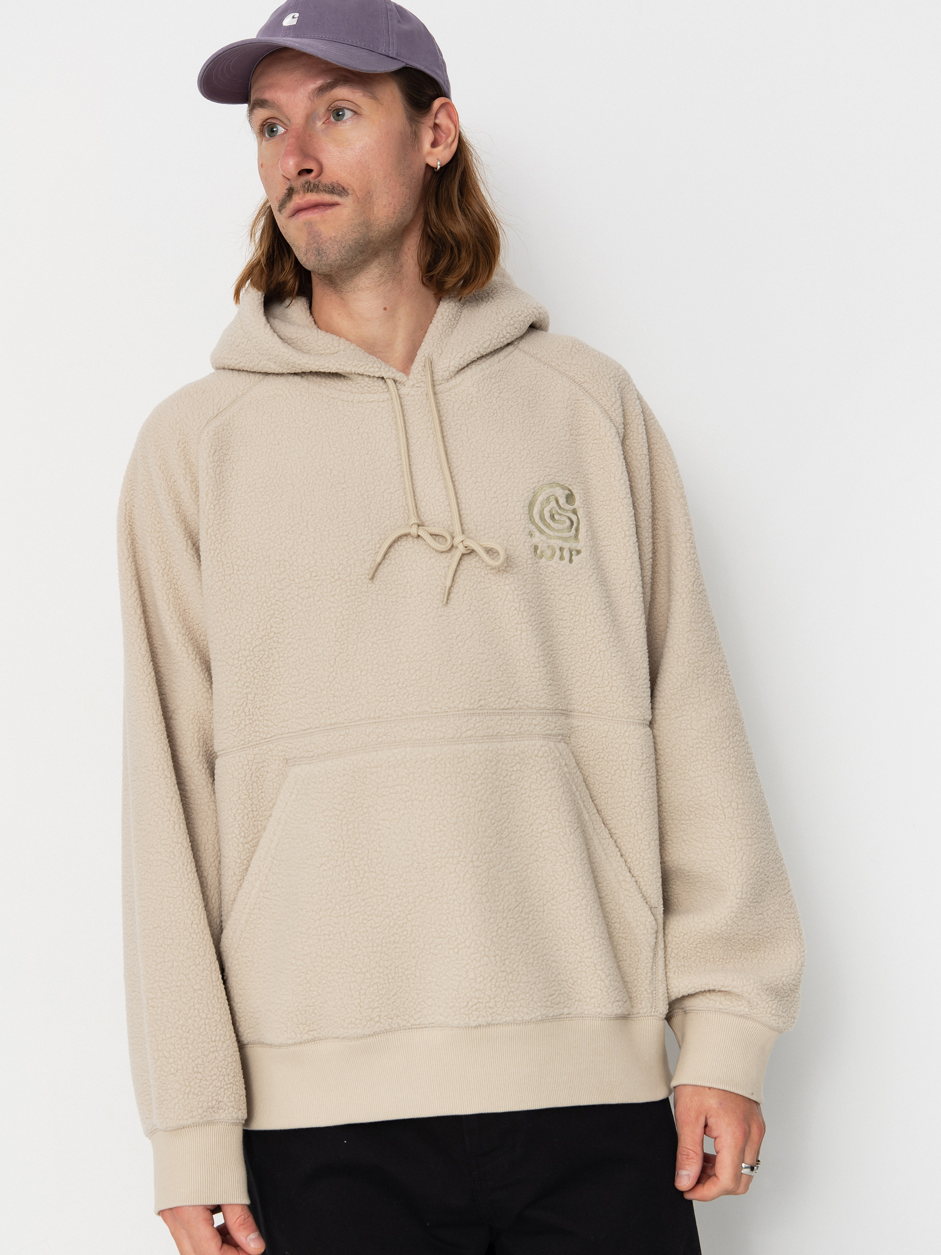 Mikina s kapucí Carhartt WIP Helix HD (fleur de sel/wall)