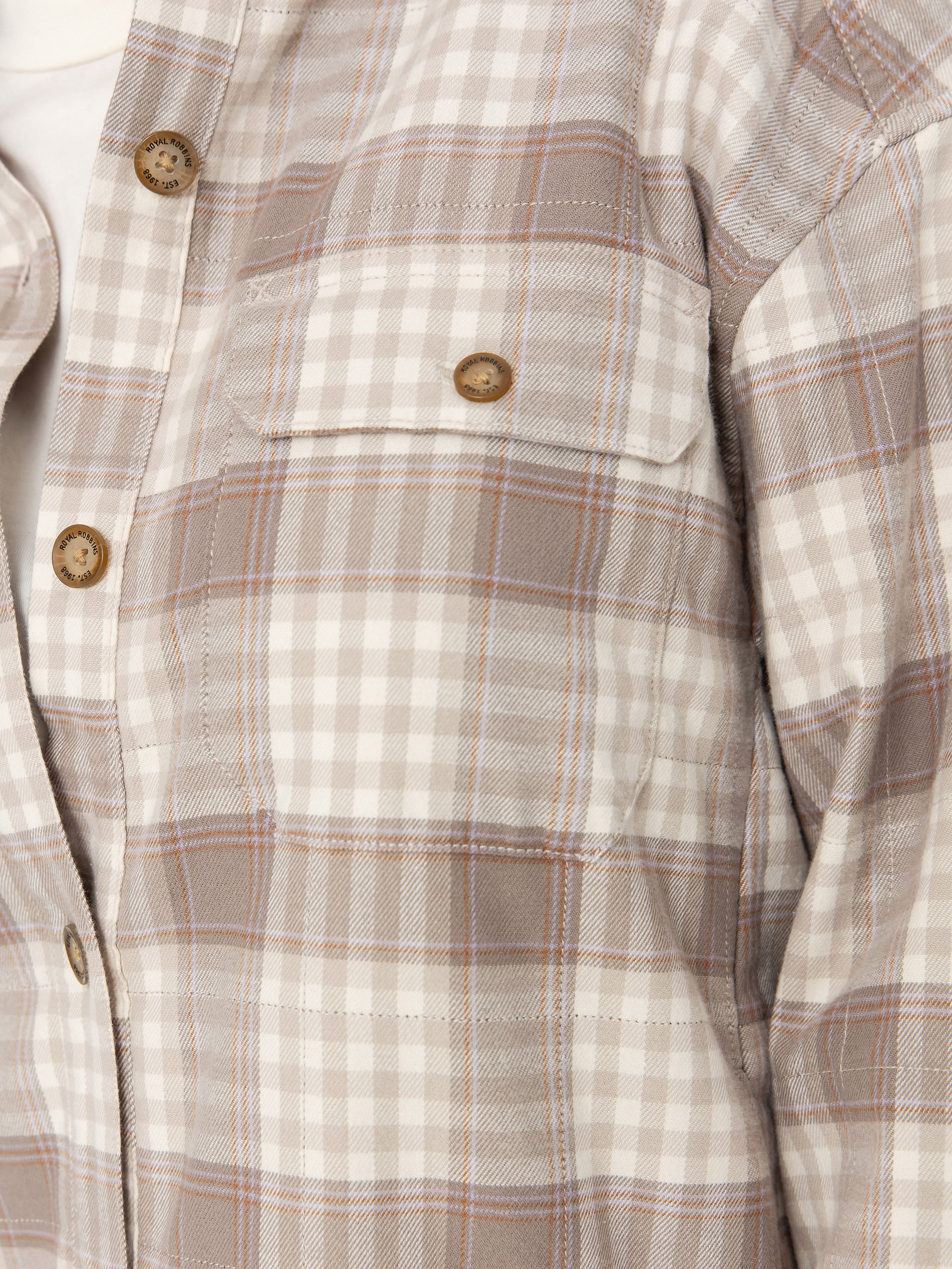 Košile Royal Robbins Vista Flannel Shacket Wmn (chalk antelope pld)