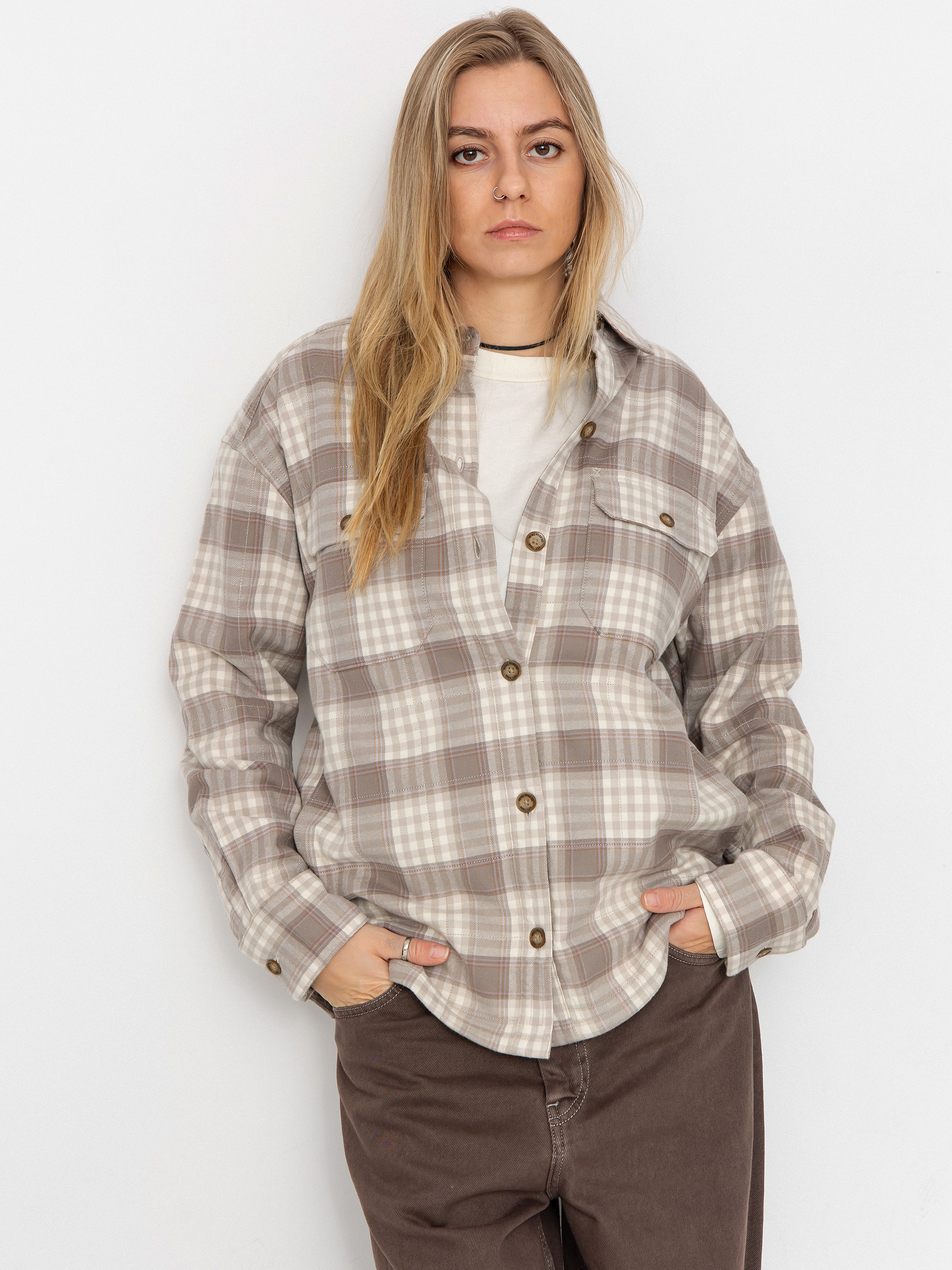Košile Royal Robbins Vista Flannel Shacket Wmn (chalk antelope pld)