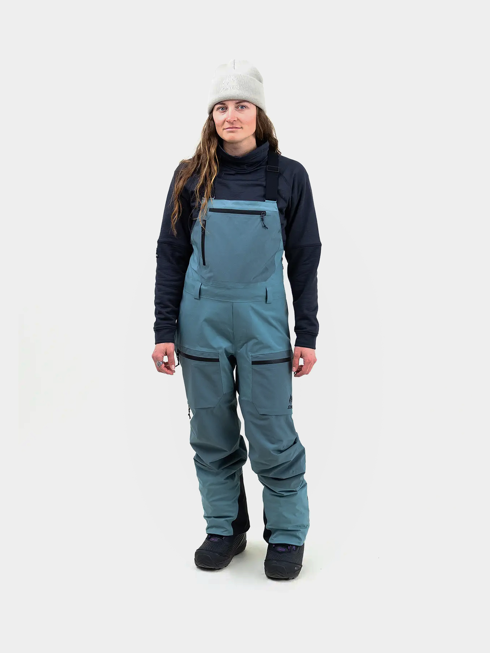 Dámské Snowboardové kalhoty  Jones Snowboards Mtn Surf Rec Bib (atlantic blue)