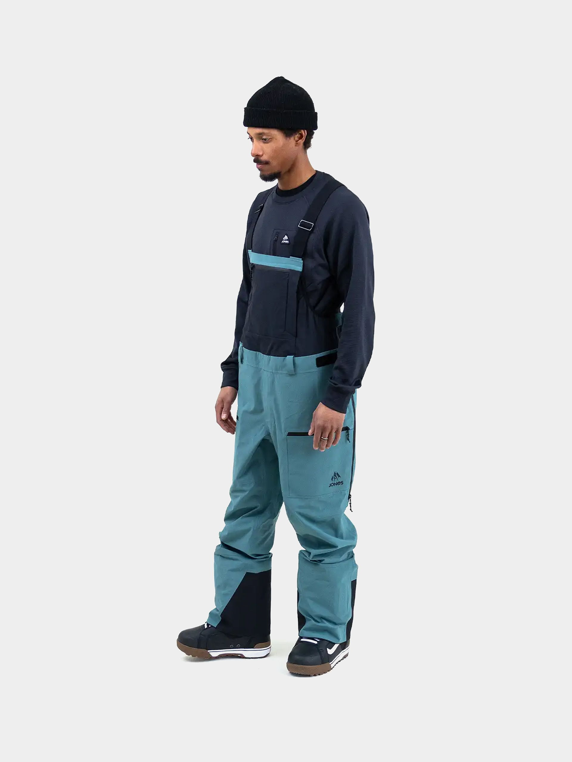 Pánské Snowboardové kalhoty  Jones Snowboards Shralpinist Str Rec Bib (atlantic blue)