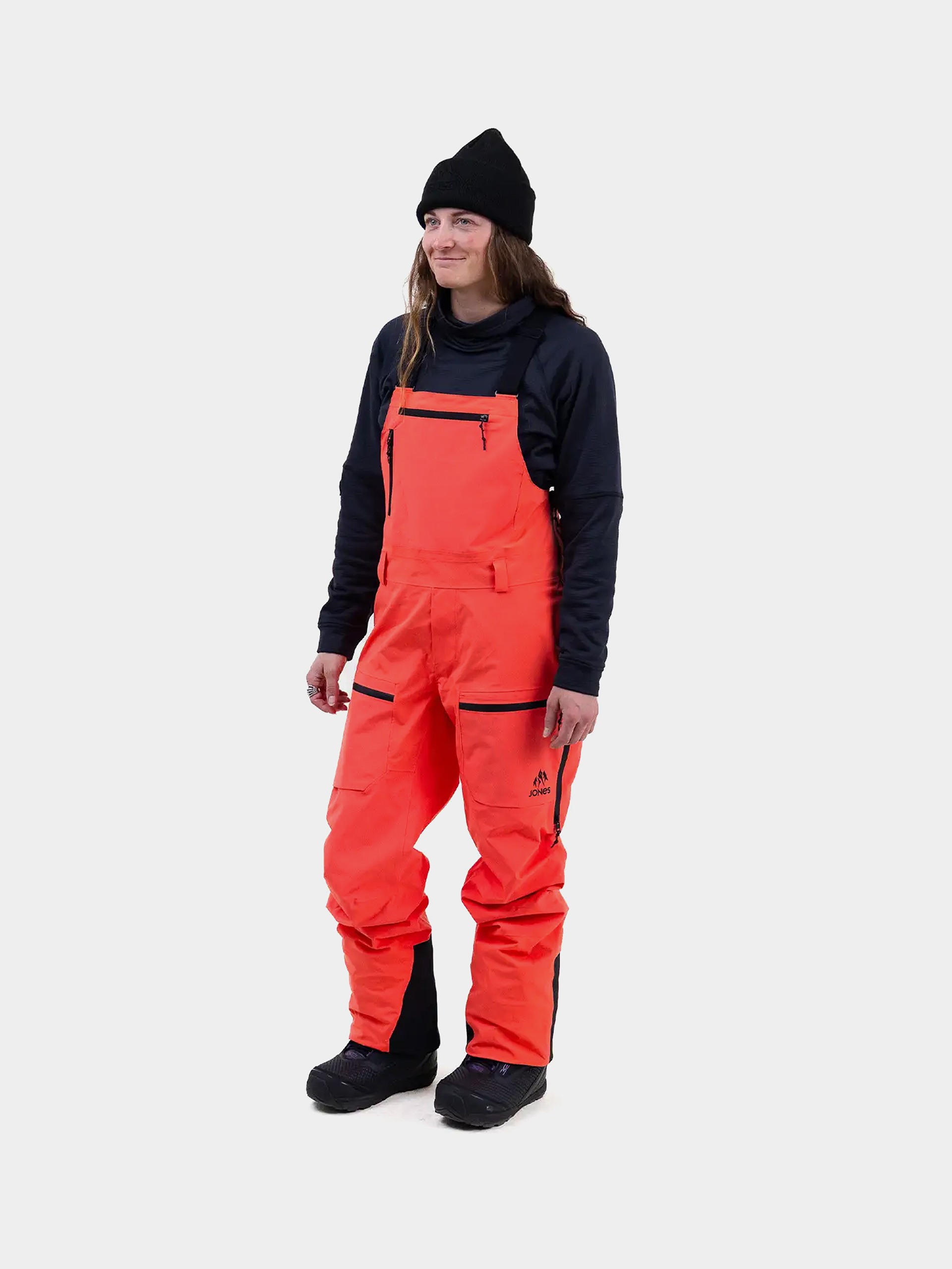 Dámské Snowboardové kalhoty  Jones Snowboards Mtn Surf Rec Bib (deep coral)