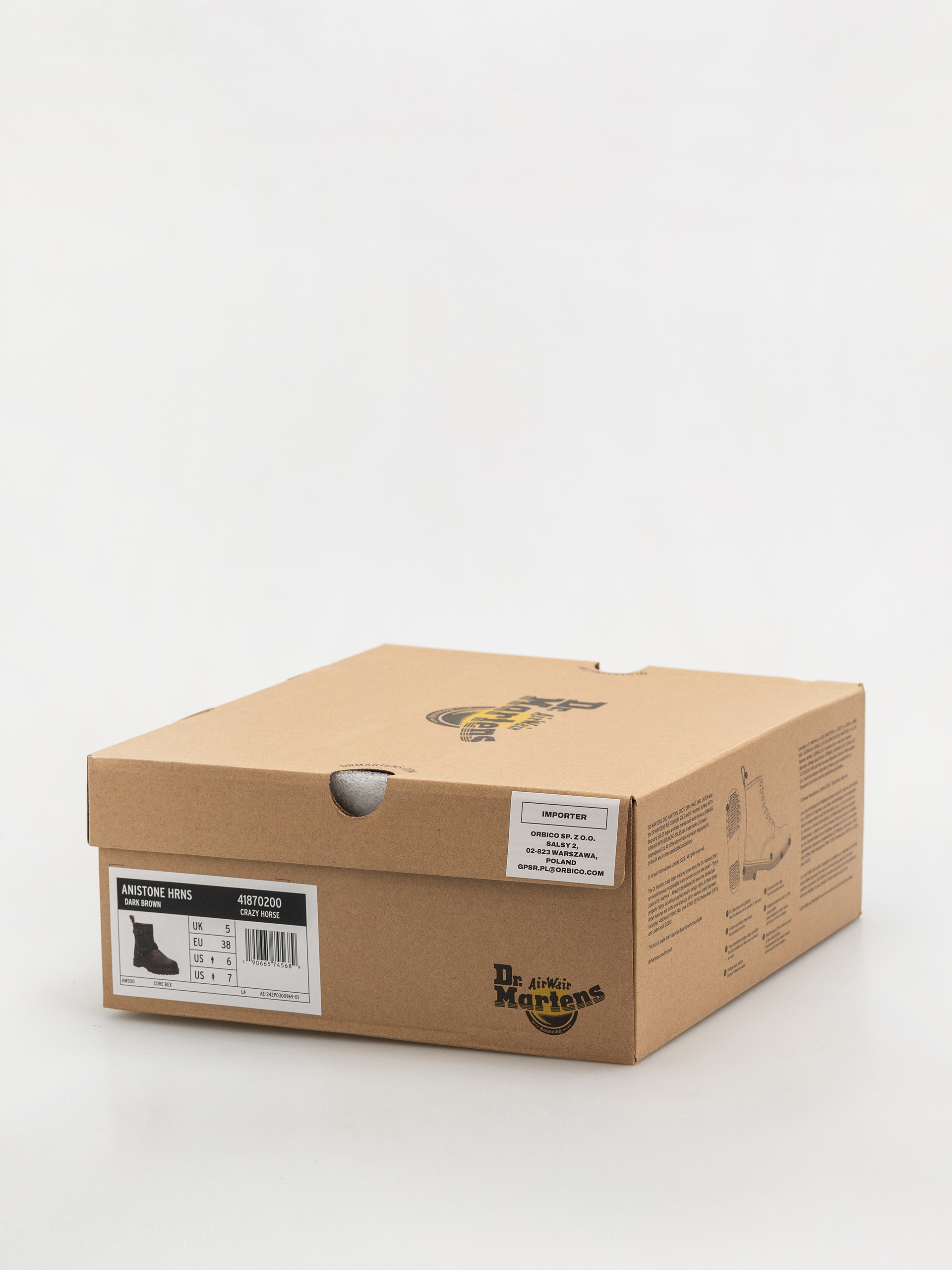 Boty Dr. Martens Anistone HRNS Ankle (dark brown crazy horse)