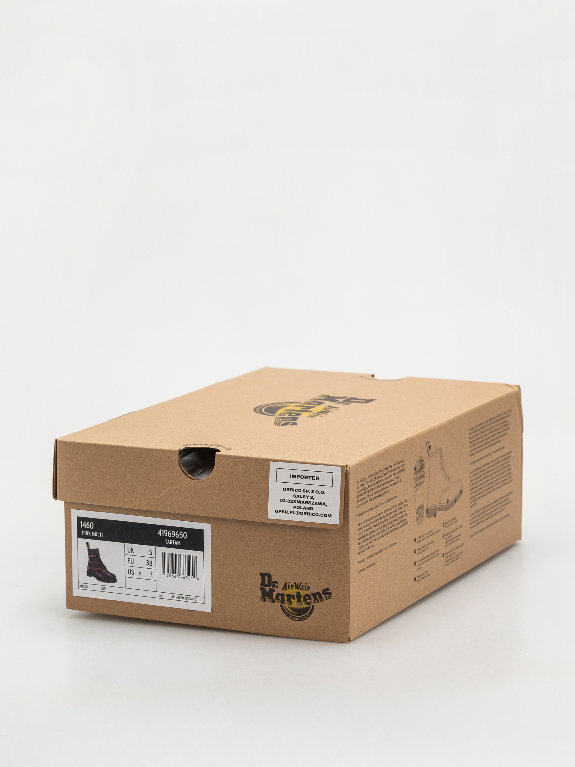 Boty Dr. Martens 1460 Wmn (pink multi tartan)