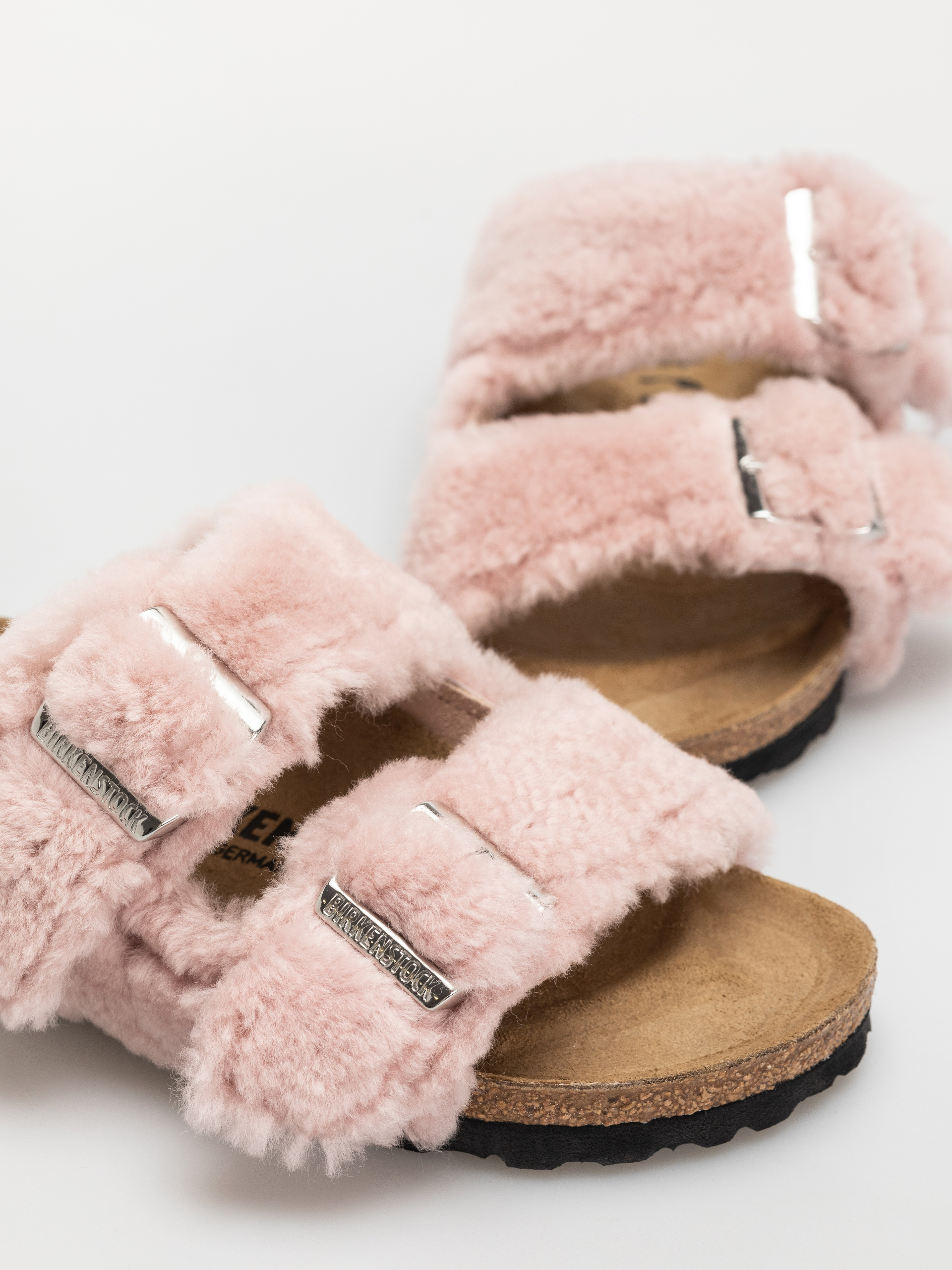 Plážovky Birkenstock Arizona Shearling Cover Upper Narrow Wmn (crystal rose)
