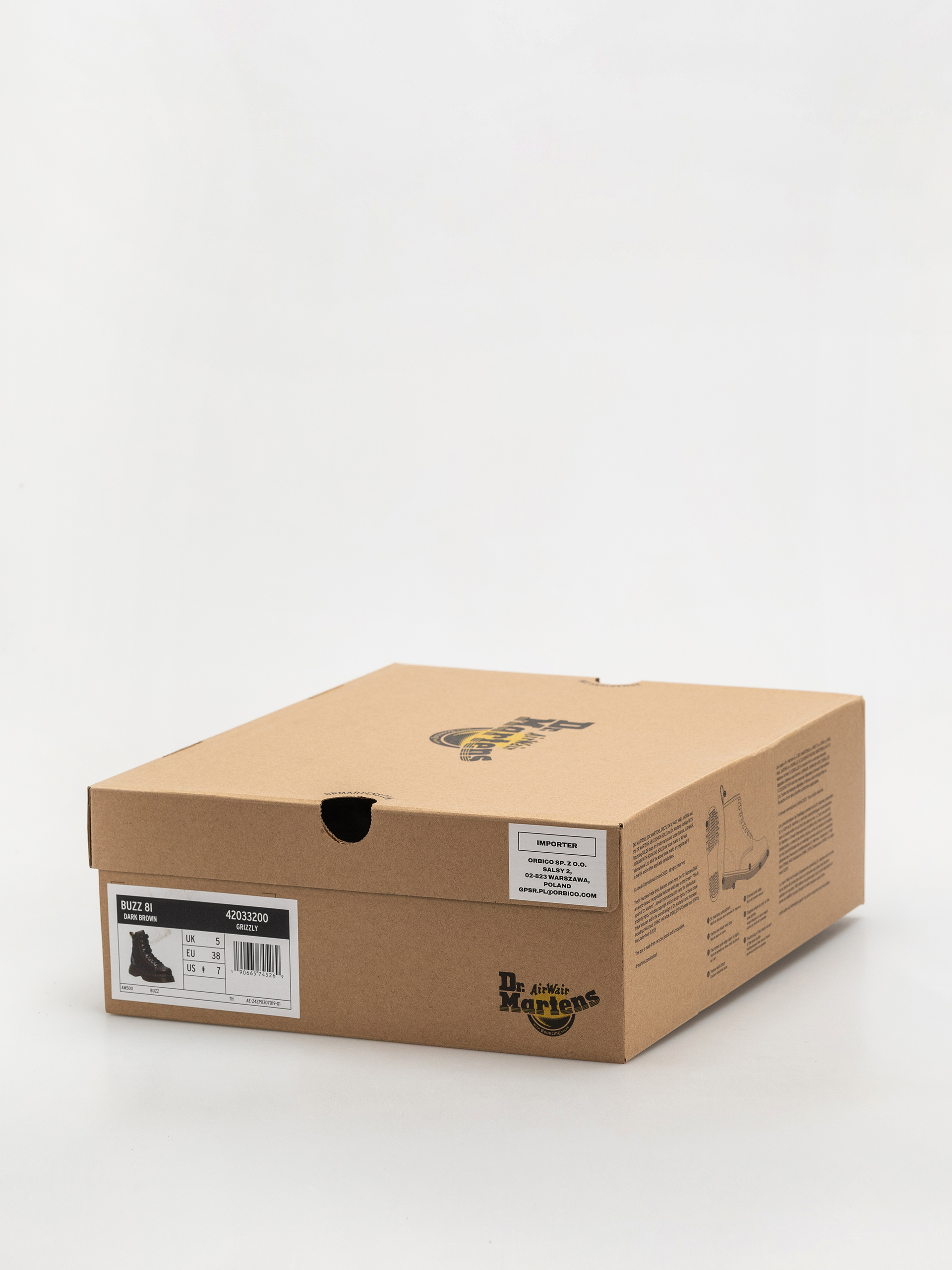 Boty Dr. Martens Buzz 8i Wmn (dark brown grizzly)