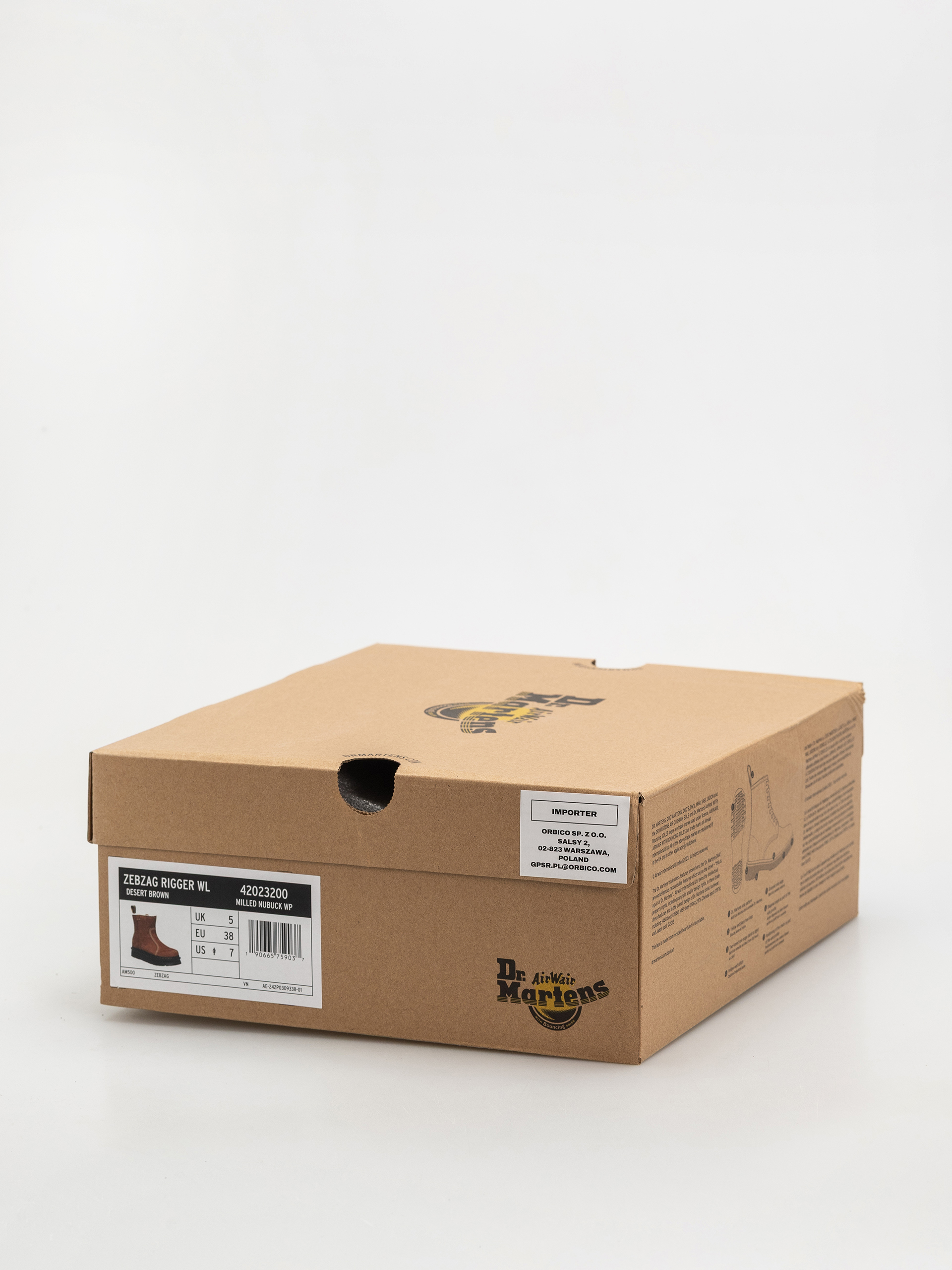 Boty Dr. Martens ZebZag Rigger WL Rigger Wmn (desert brown milled nubuck wp)