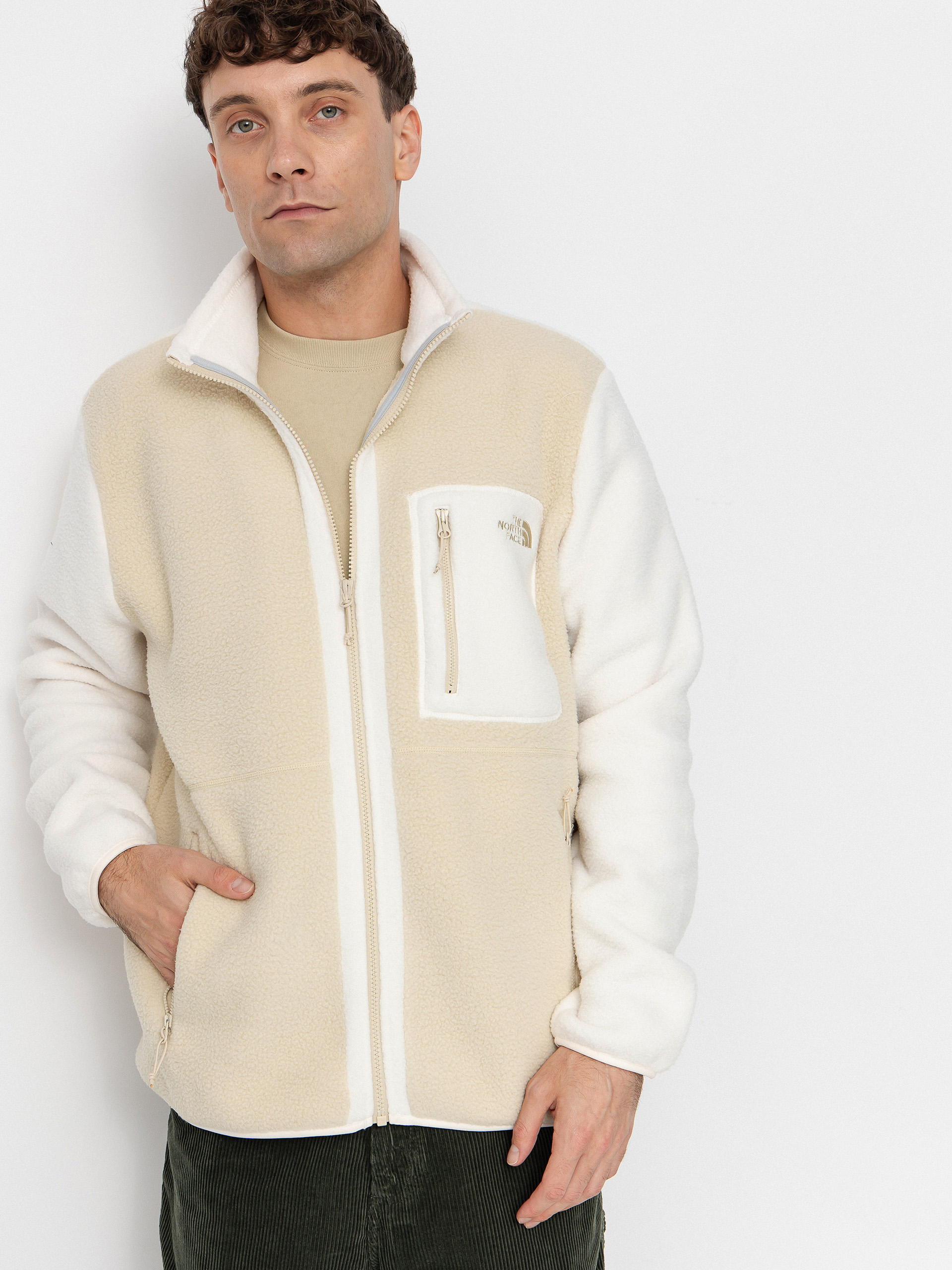 Fleecová mikina The North Face Yumiori (gravel/white dune/grave)