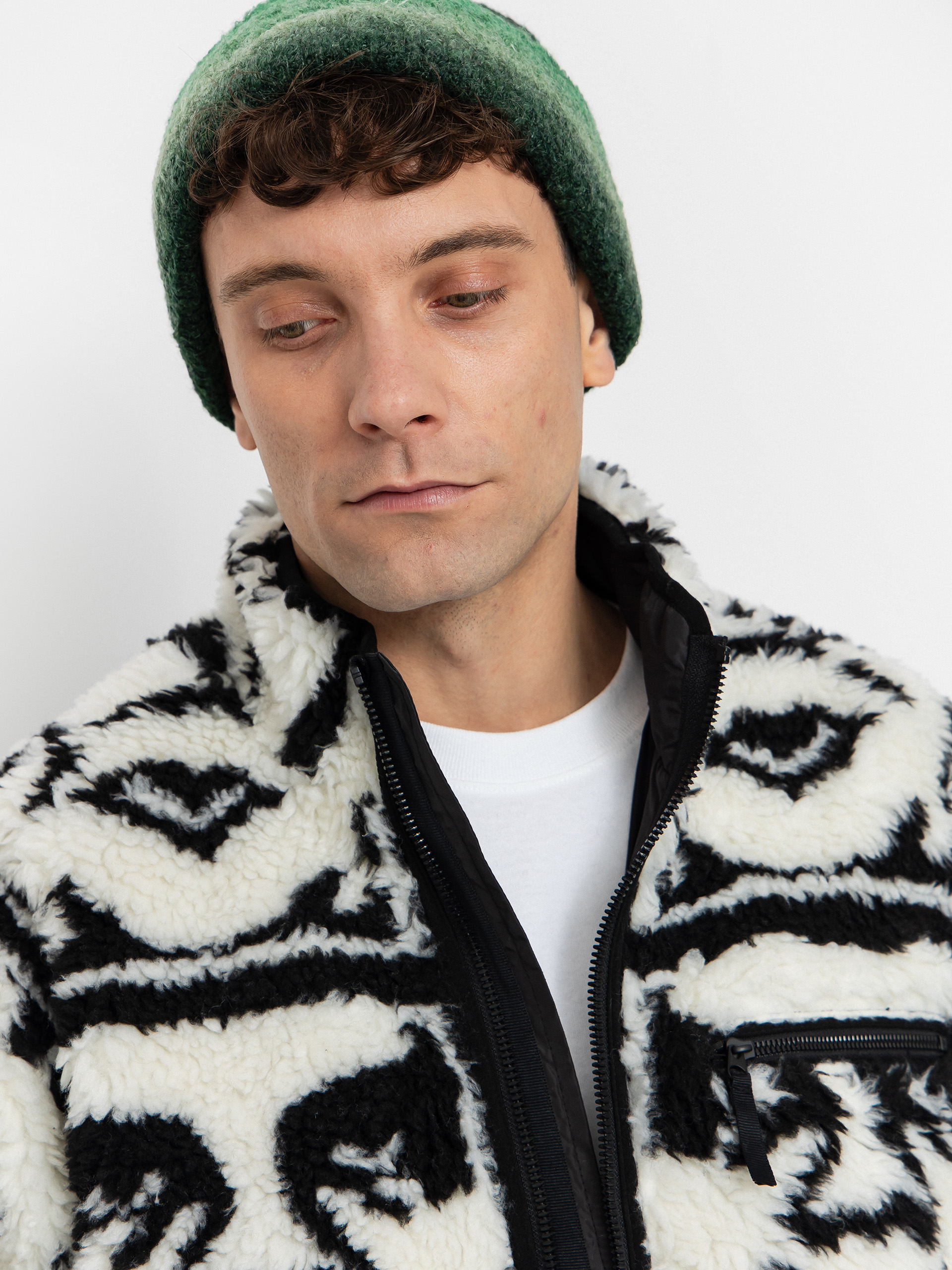 Pánský Fleecová mikina OBEY Obey Repeated Icon Sherpa (black multi)