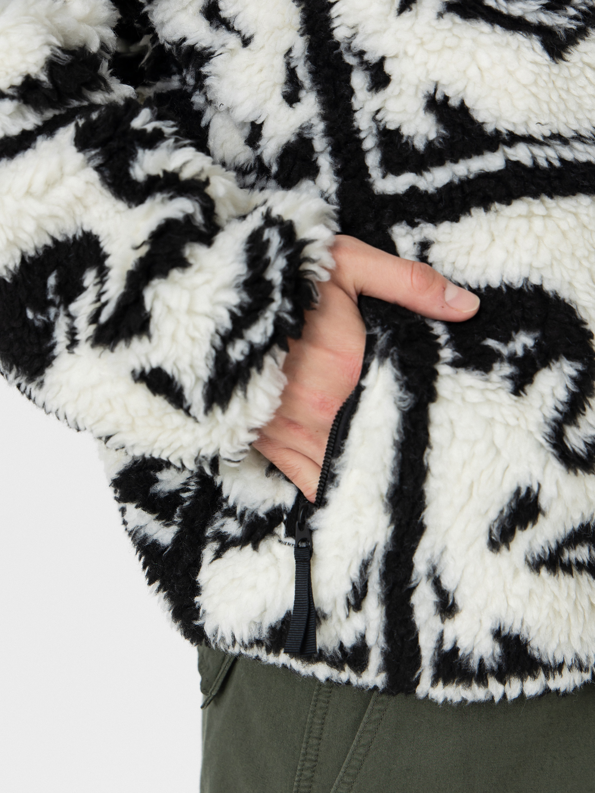 Pánský Fleecová mikina OBEY Obey Repeated Icon Sherpa (black multi)