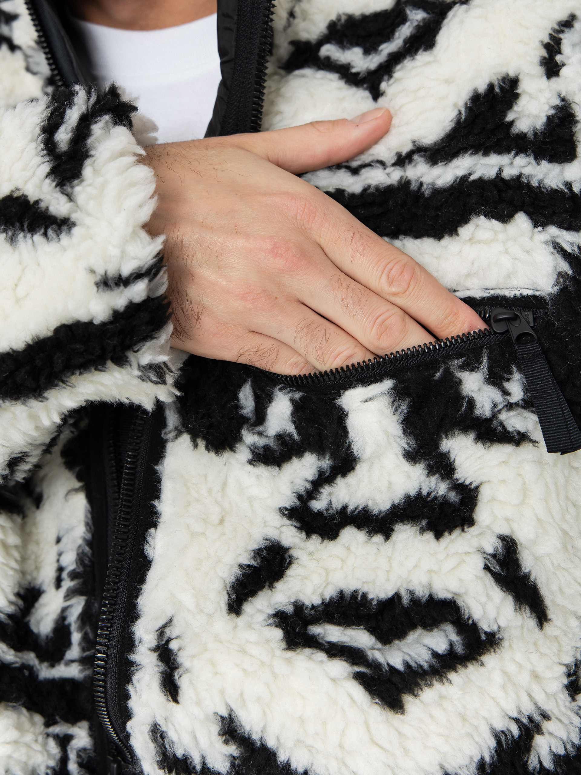 Pánský Fleecová mikina OBEY Obey Repeated Icon Sherpa (black multi)