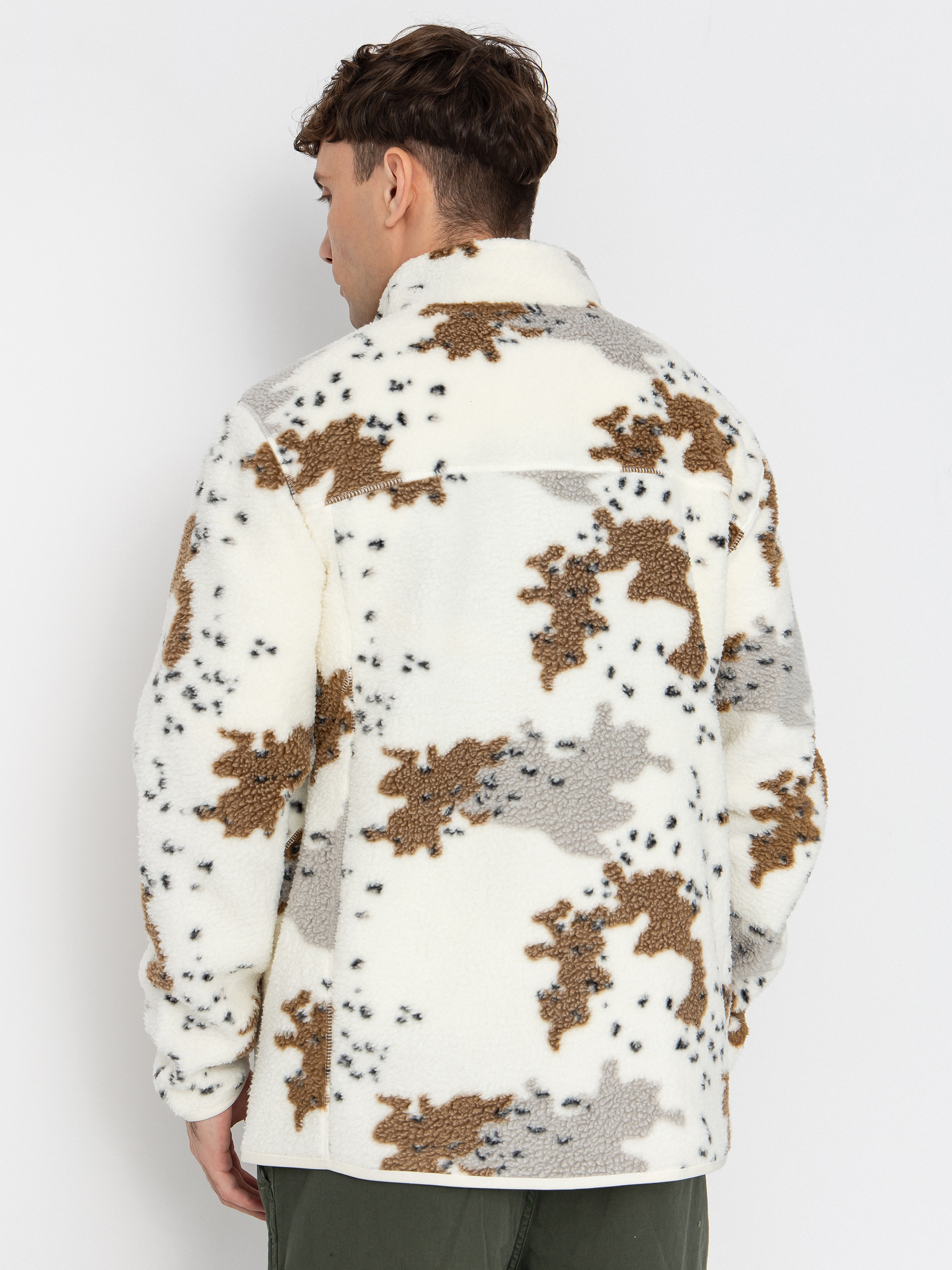 Pánský Fleecová mikina Volcom Nelson Sherpa ZHD (white)