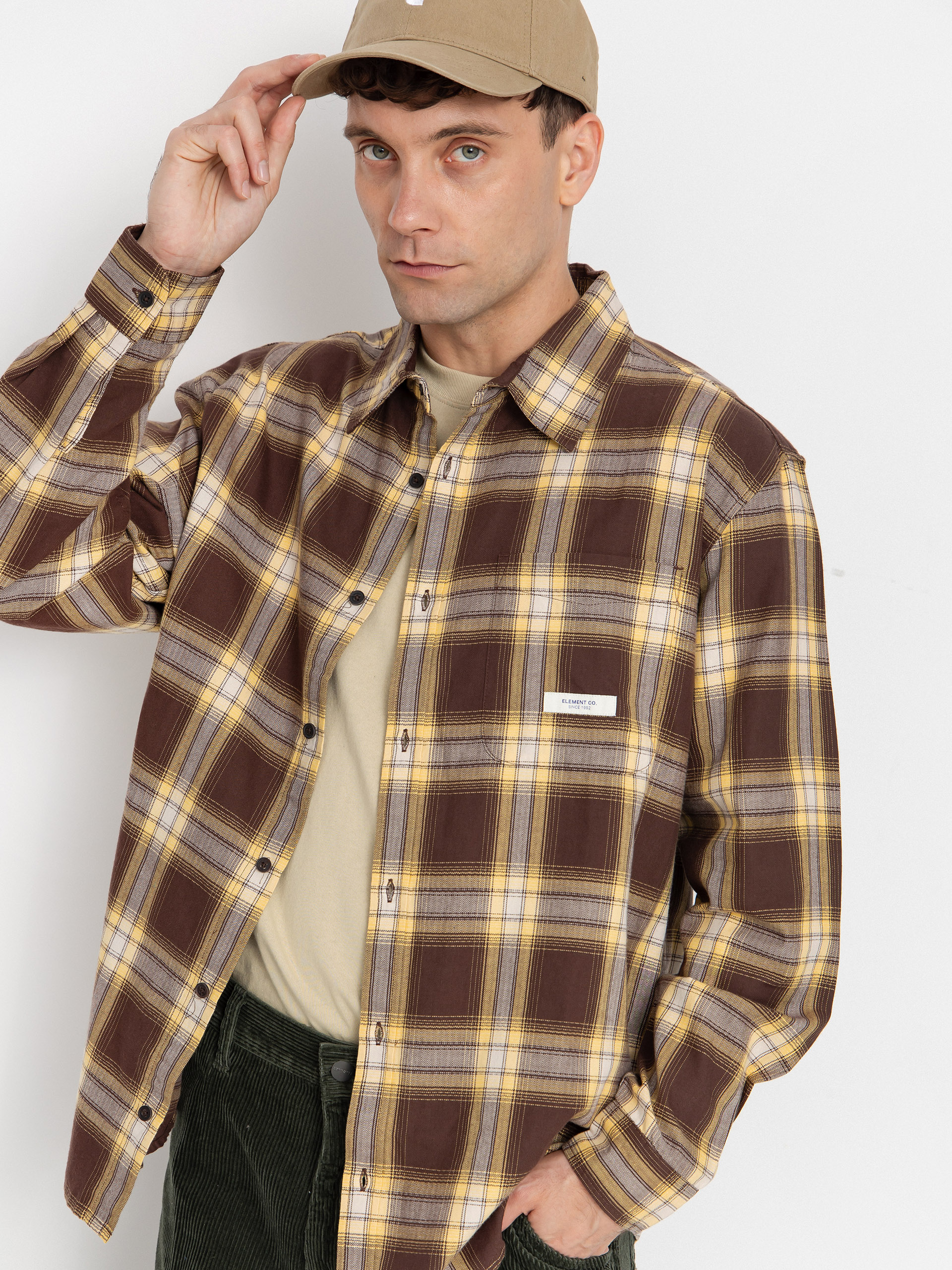 Košile Element All Season 1Pkt Lightweight (java/cornsilk plaid)
