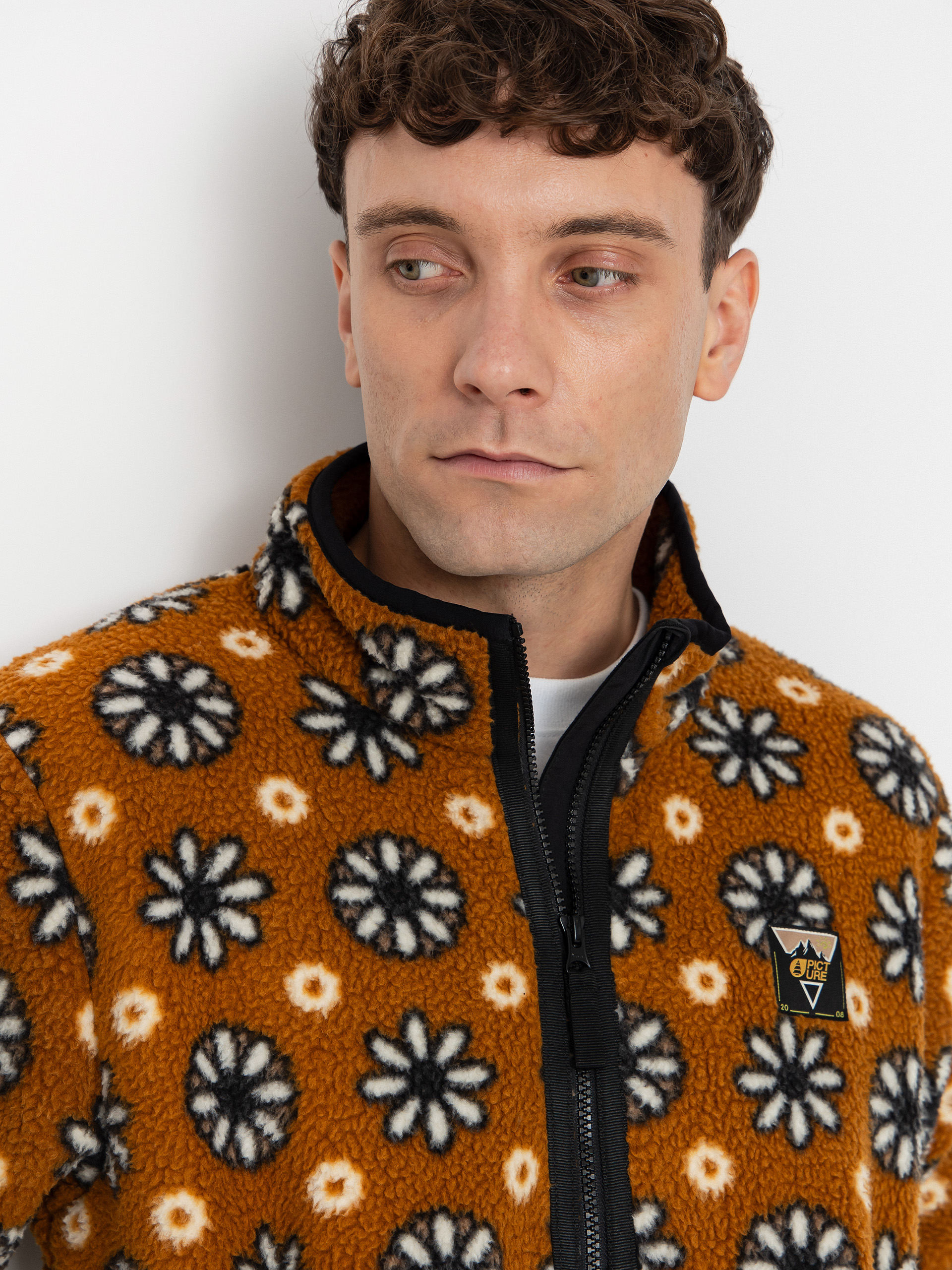 Pánský Fleecová mikina Picture Kimag Printed 1/4 Zip (daisy print)