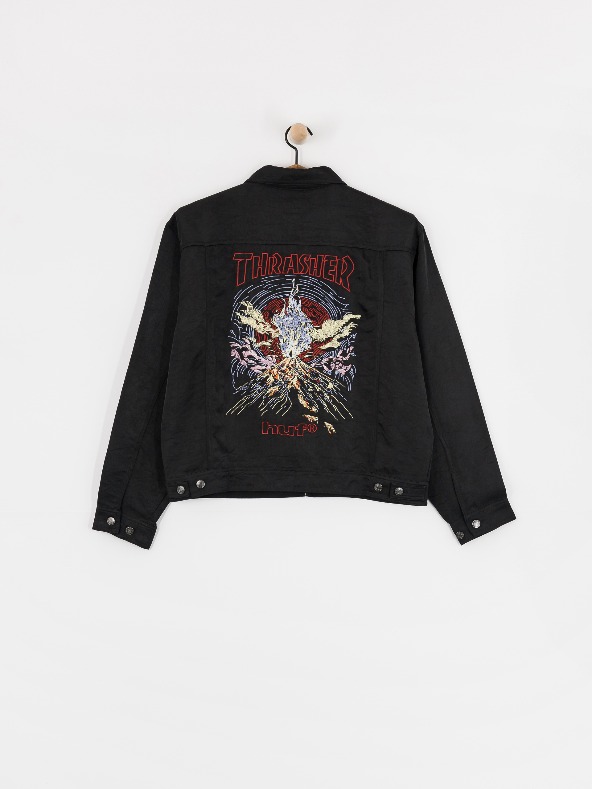 Bunda HUF X Thrasher Trucker (black)