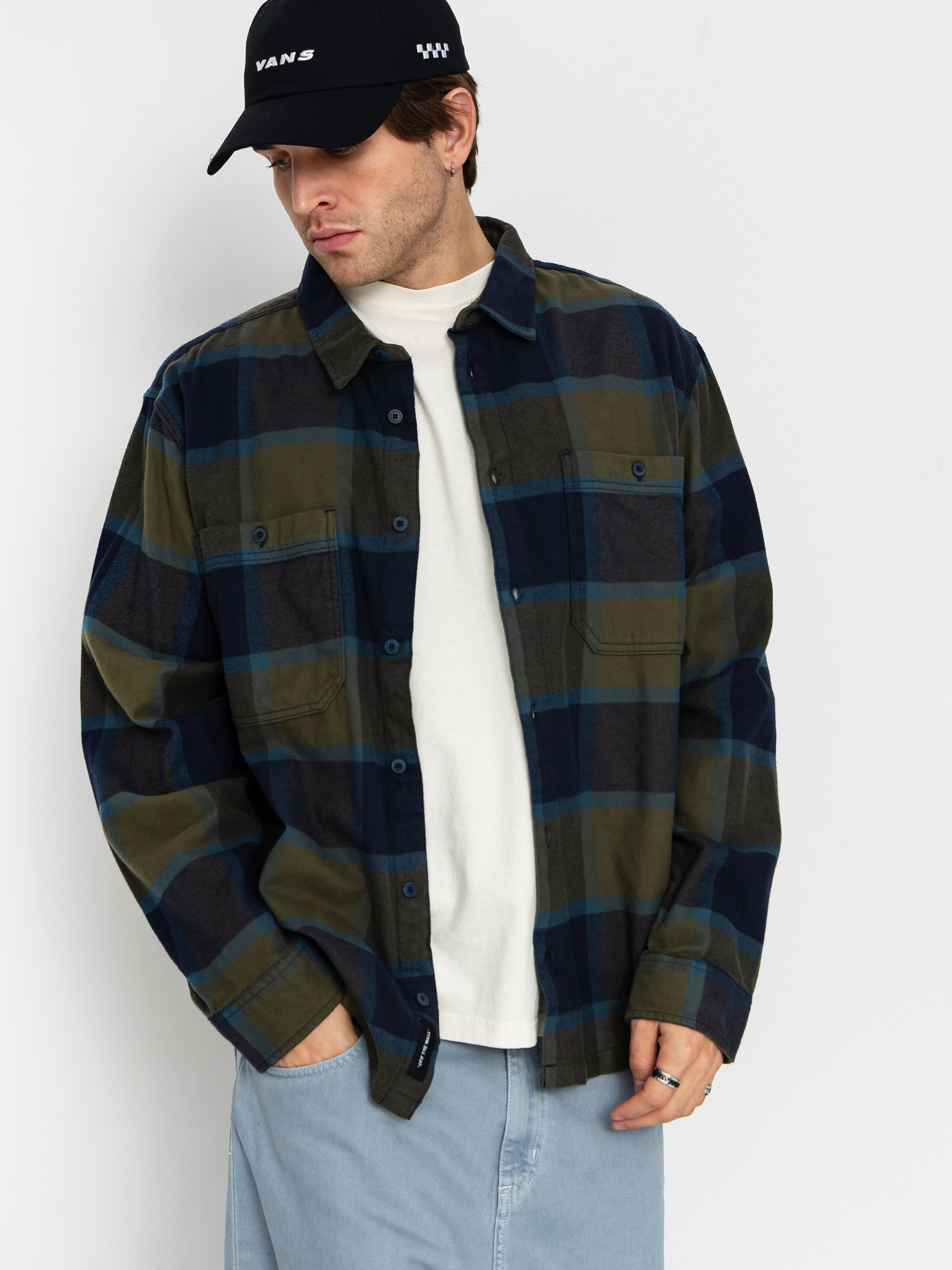 Kou0161ile Vans Larkspur Plaid Flannel (grape leaf/parisiannght)