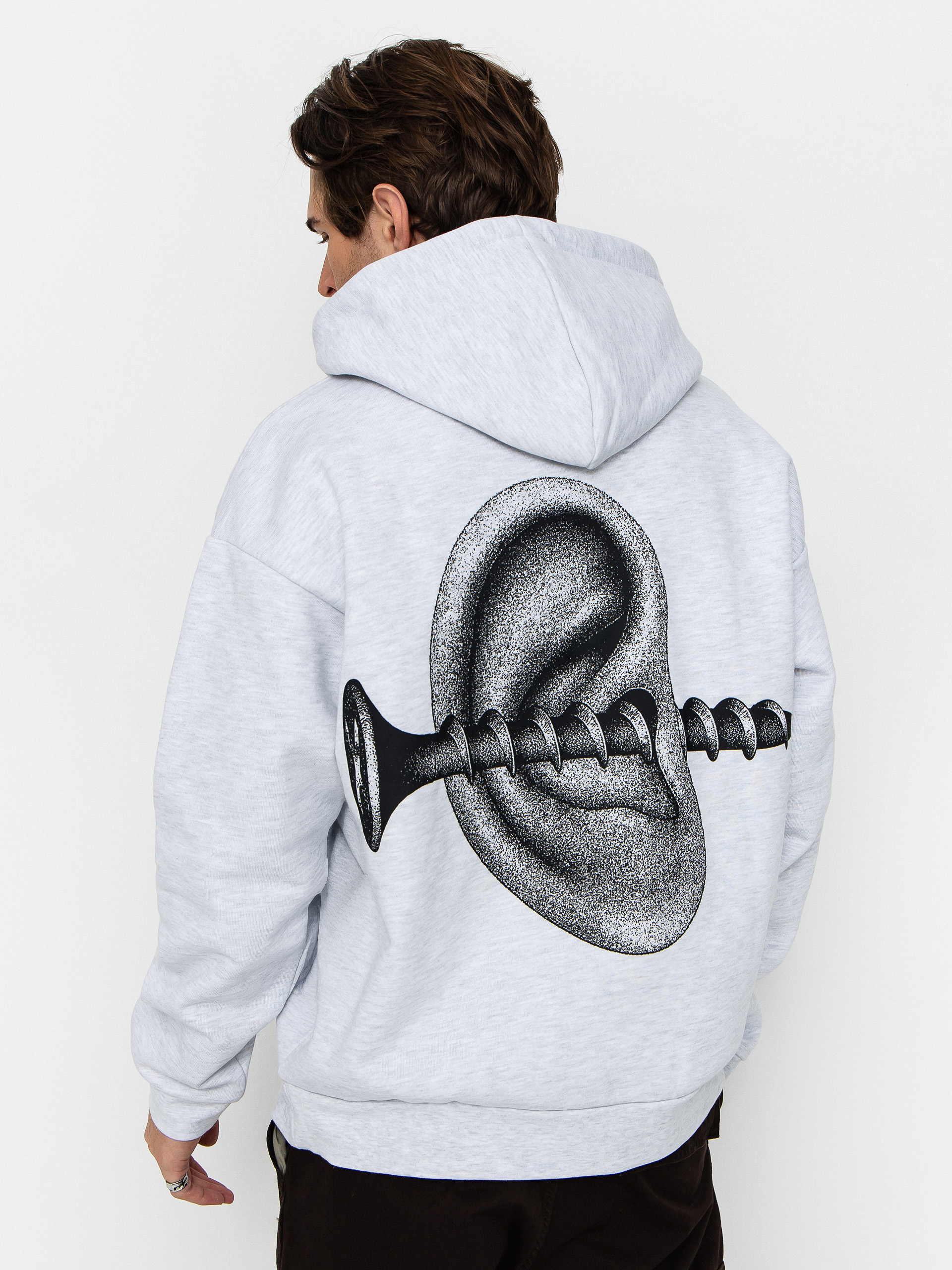 Mikina s kapucí OBEY Obey Disorder Extra Heavy HD (ash grey)