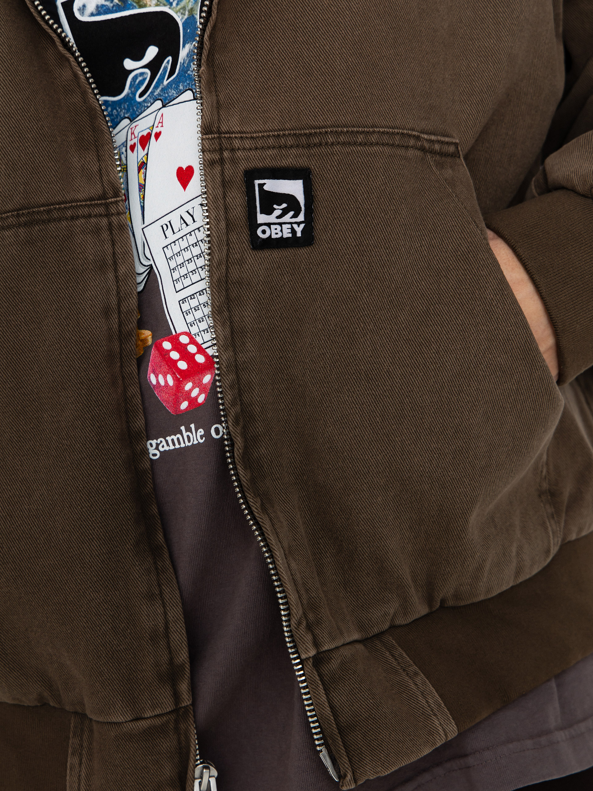 Bunda OBEY Obey Glen Zip Up (wren faded wash)