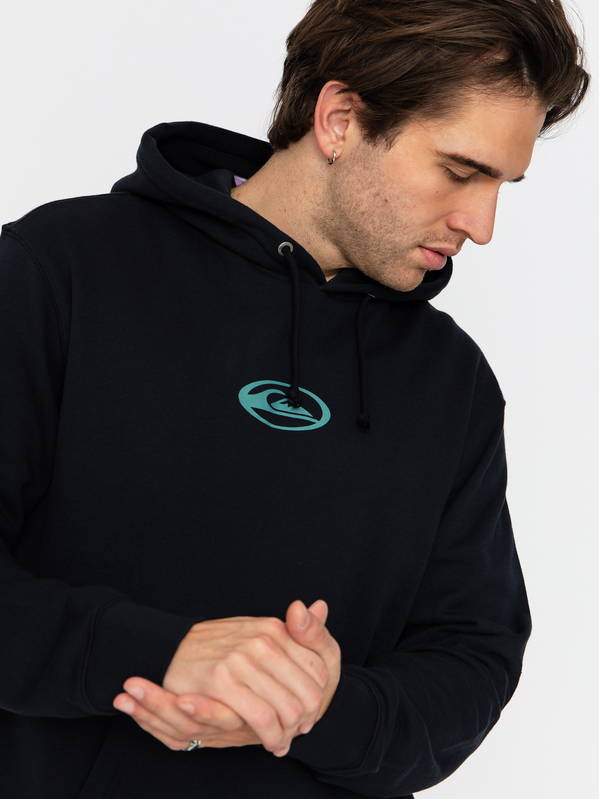 Mikina s kapucí Quiksilver Salt Water Graphic HD (black)