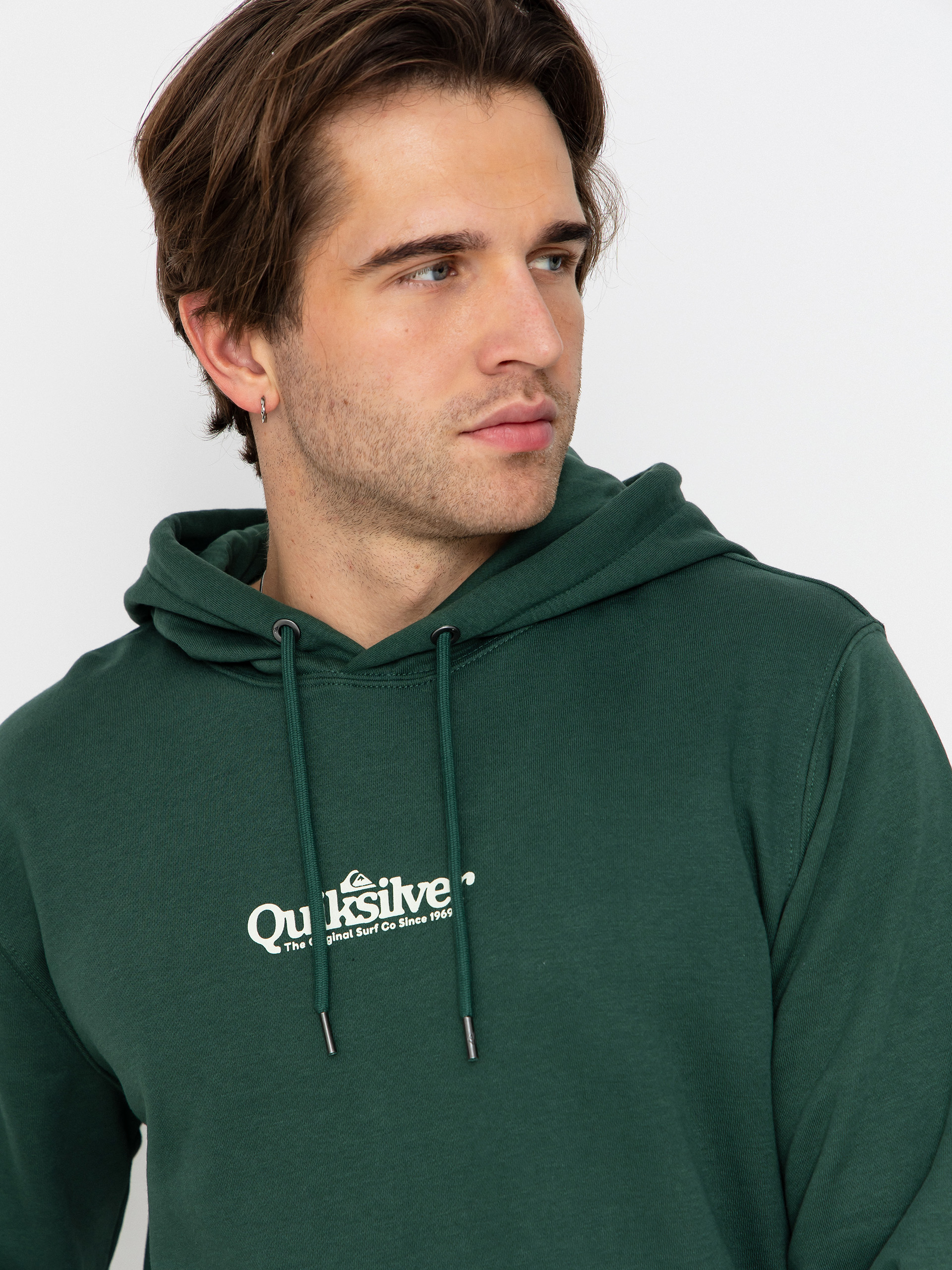 Mikina s kapucí Quiksilver Fineline HD (trekking green)