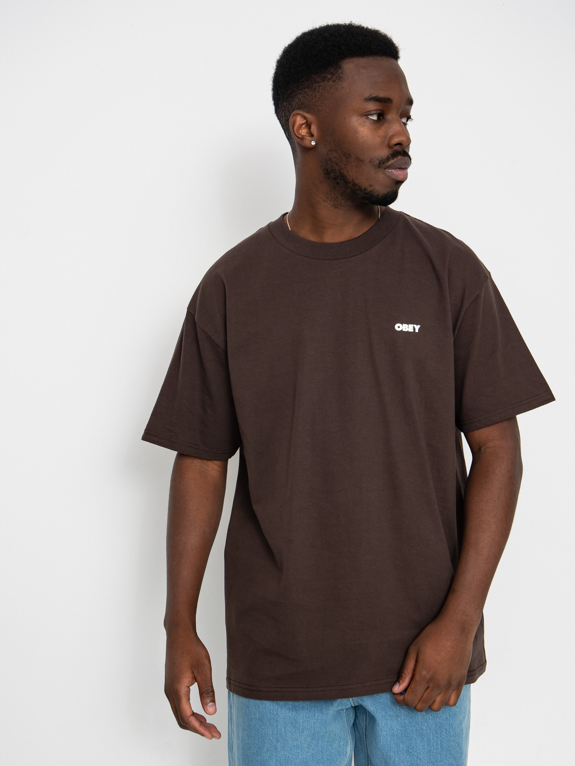 Tričko OBEY Obey Owl (java brown)