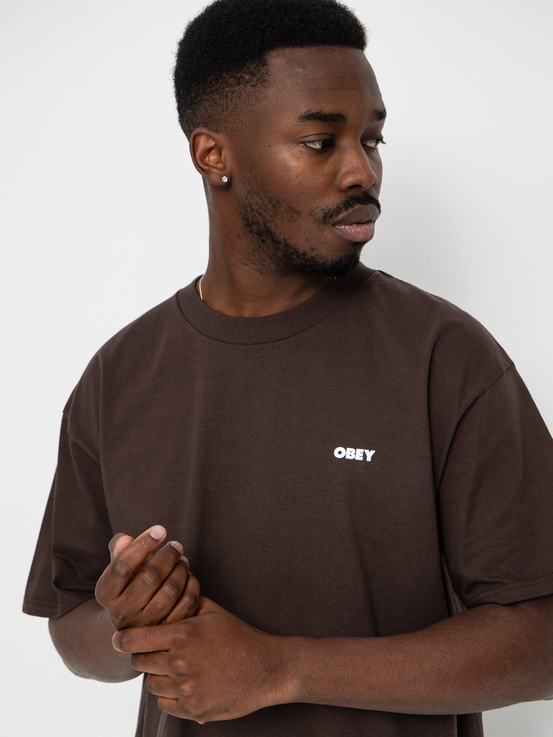 Tričko OBEY Obey Owl (java brown)