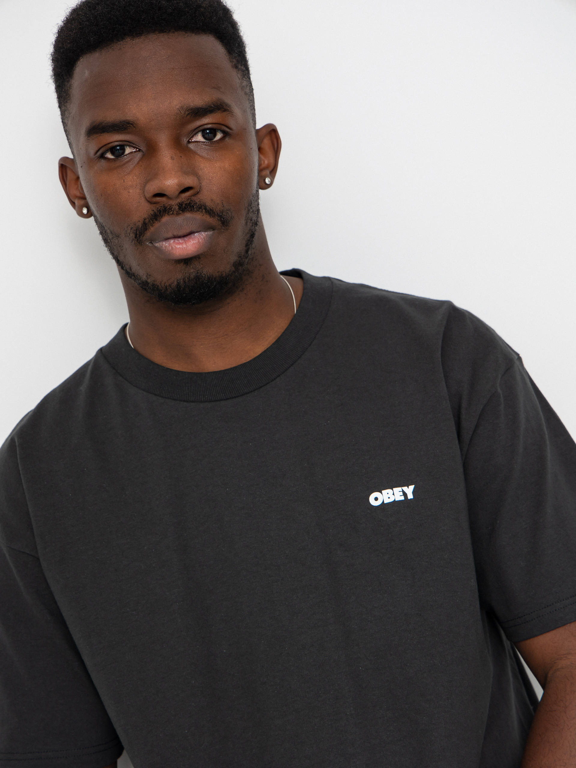 Tričko OBEY Obey Steady Mobbin (vintage black)