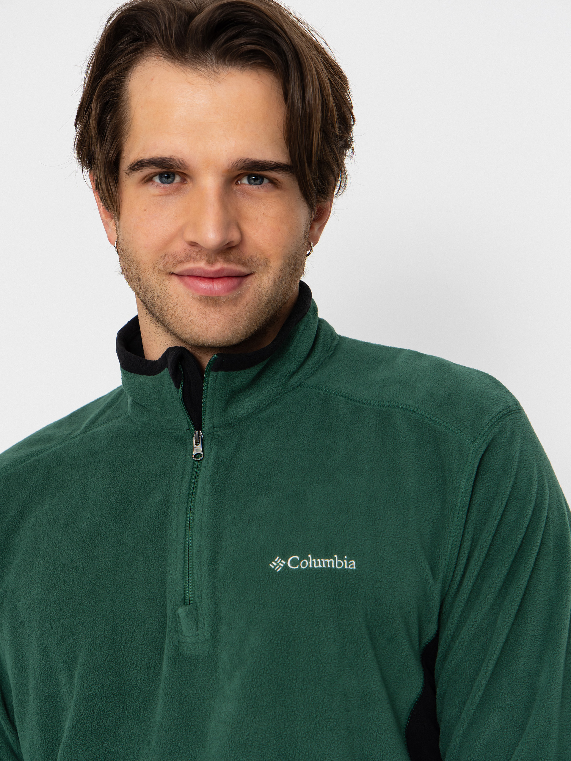 Pánský Fleecová mikina Columbia Klamath Range II Half Zip (rain forest/black)