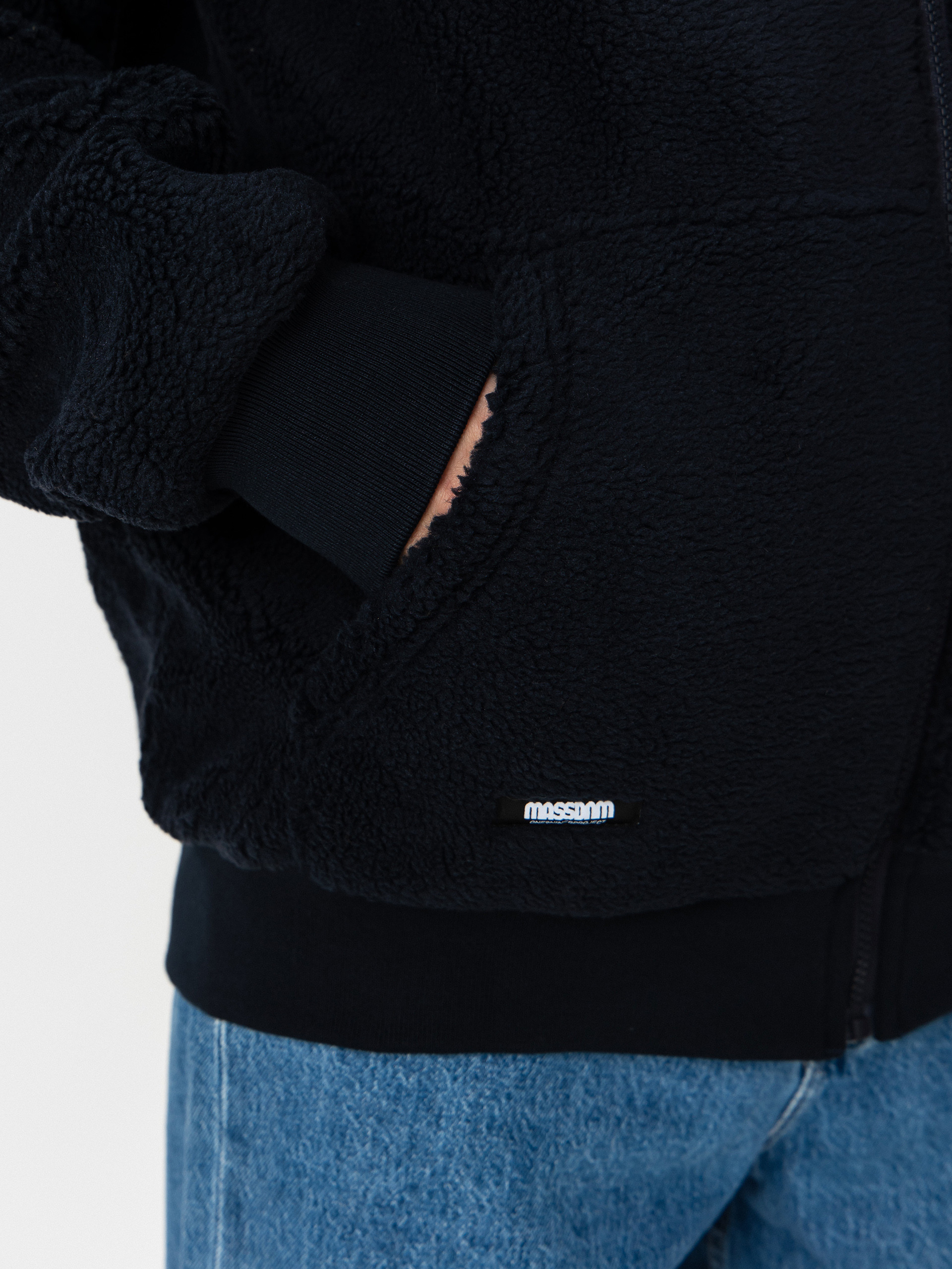 Bunda MassDnm Patch Teddy Zip Hoody (navy)