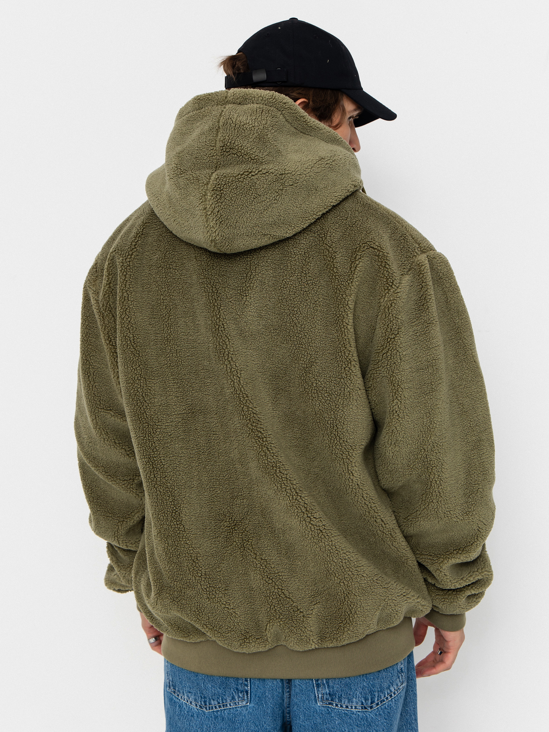 Bunda MassDnm Patch Teddy Zip Hoody (olive)