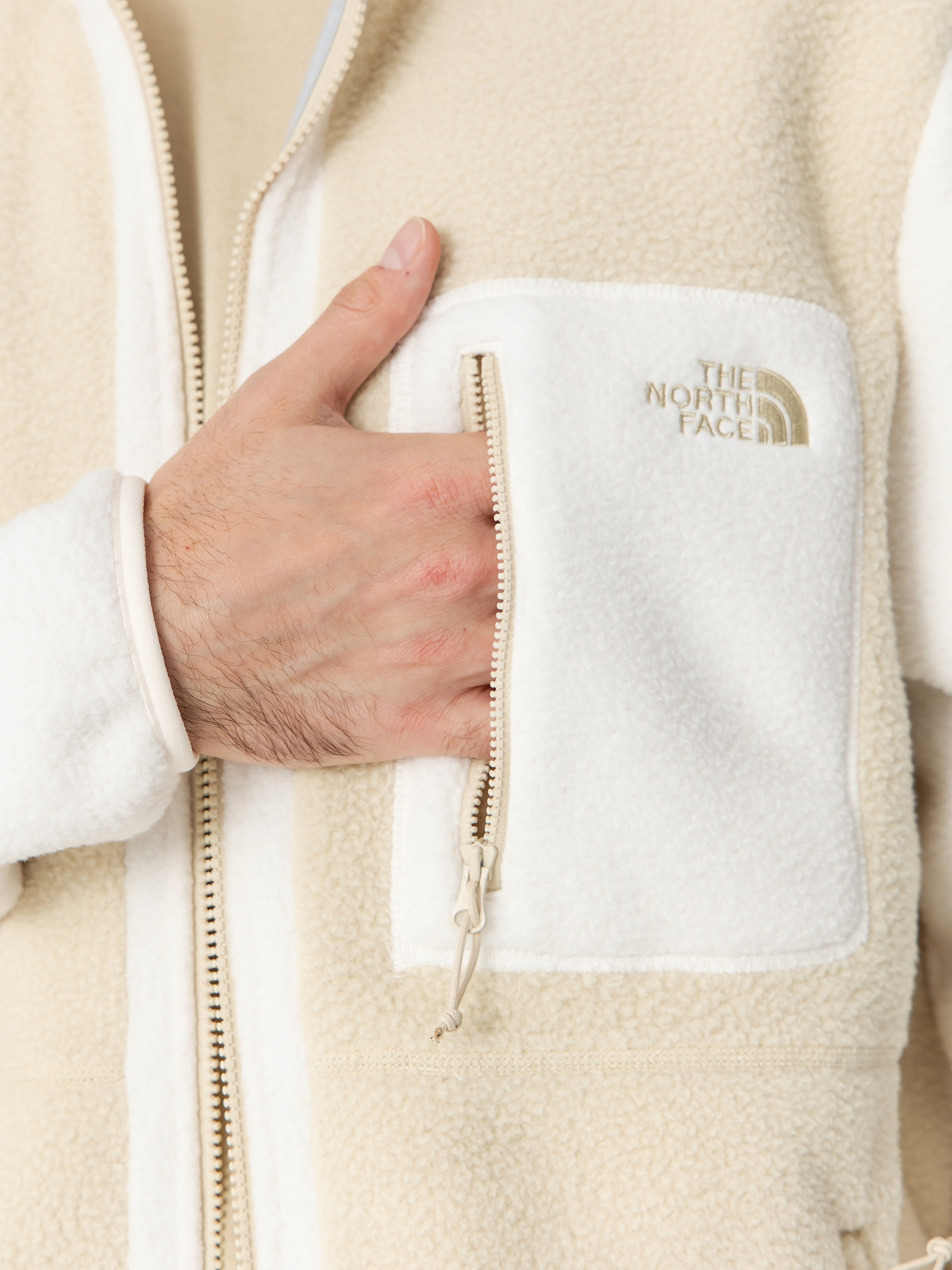 Pánský Fleecová mikina The North Face Yumiori (gravel/white dune/grave)