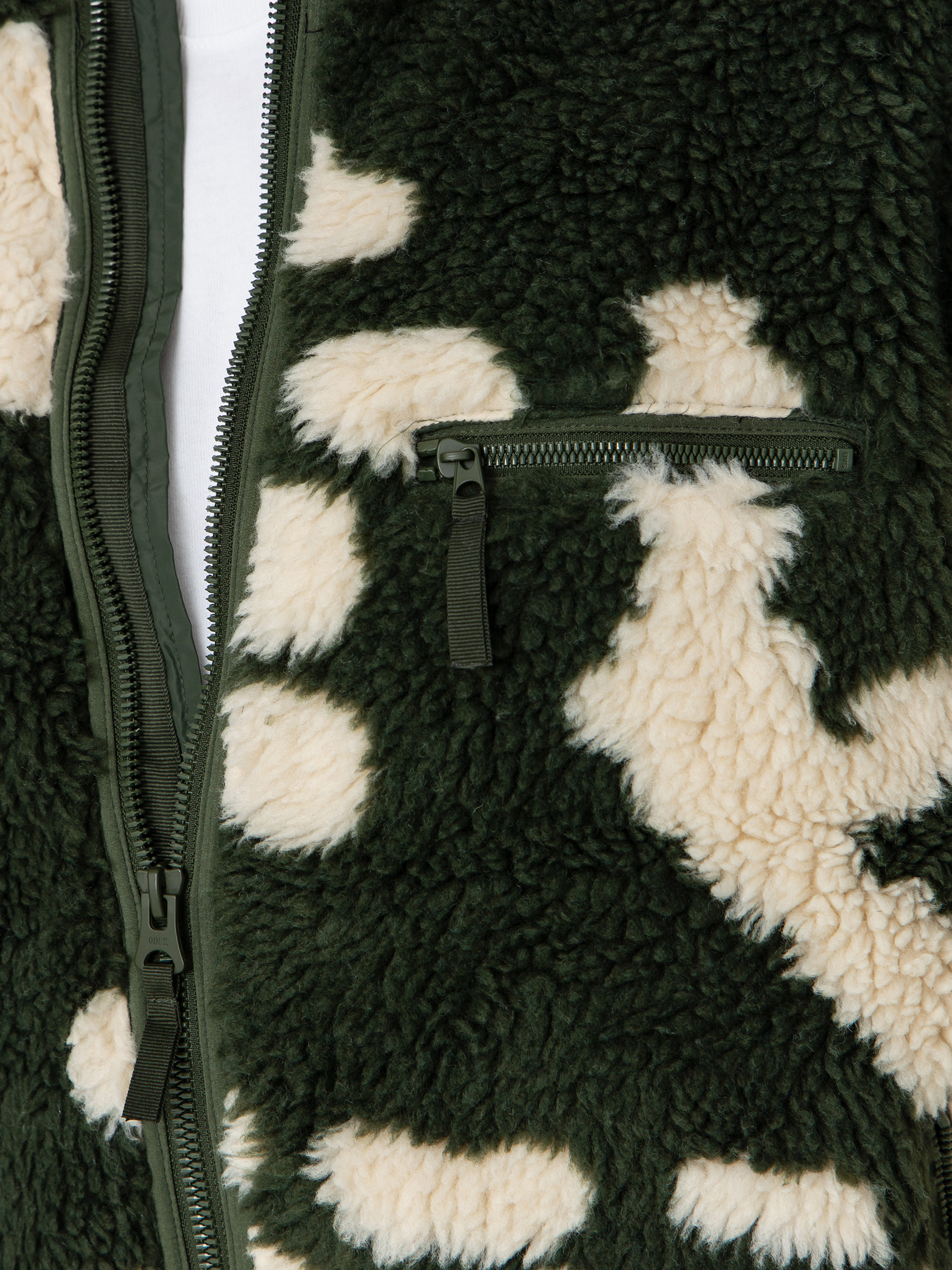 Pánský Fleecová mikina OBEY Obey Shaggy Sherpa (kombu green multi)