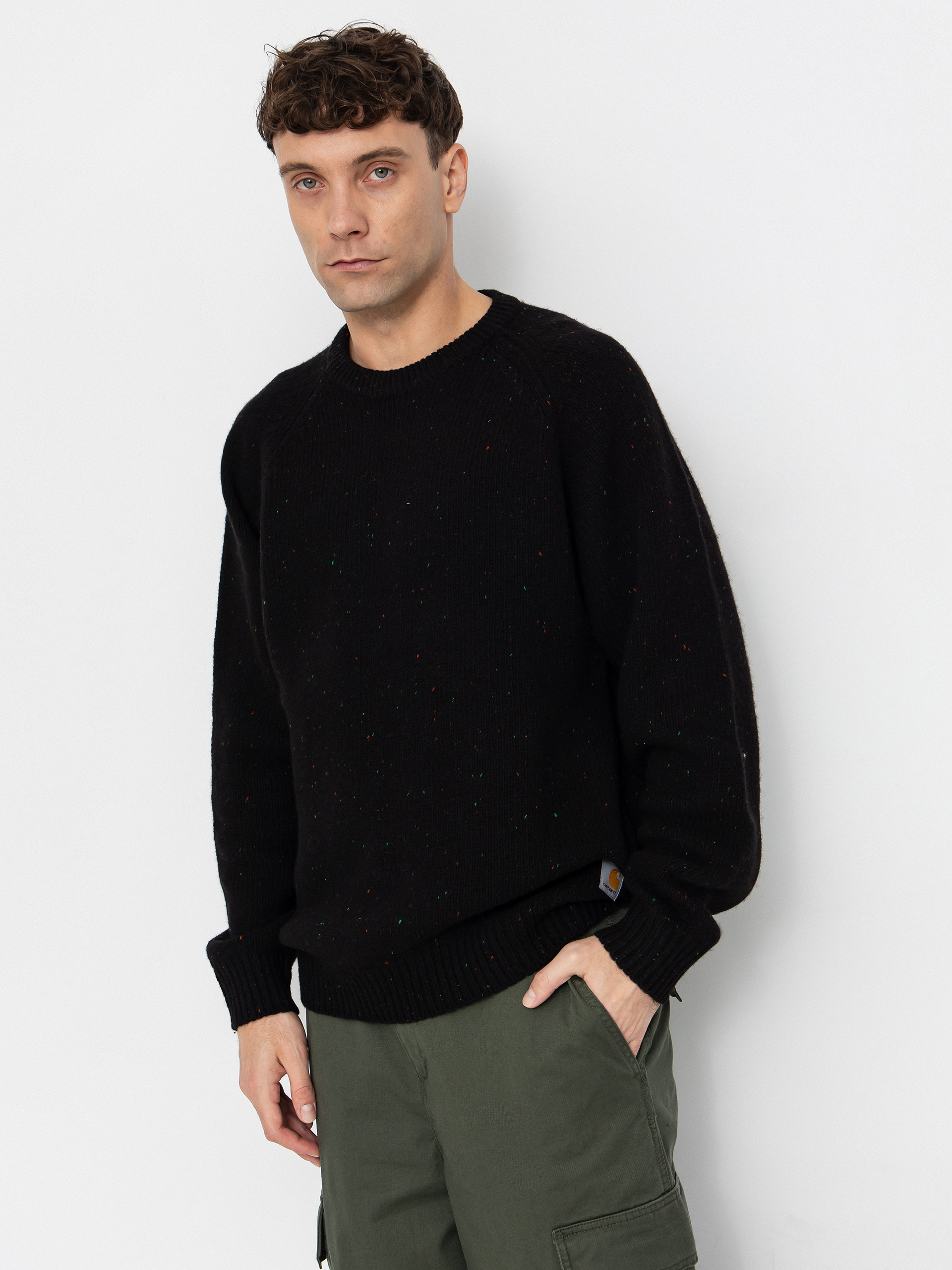 Svetr Carhartt WIP Anglistic (speckled black)