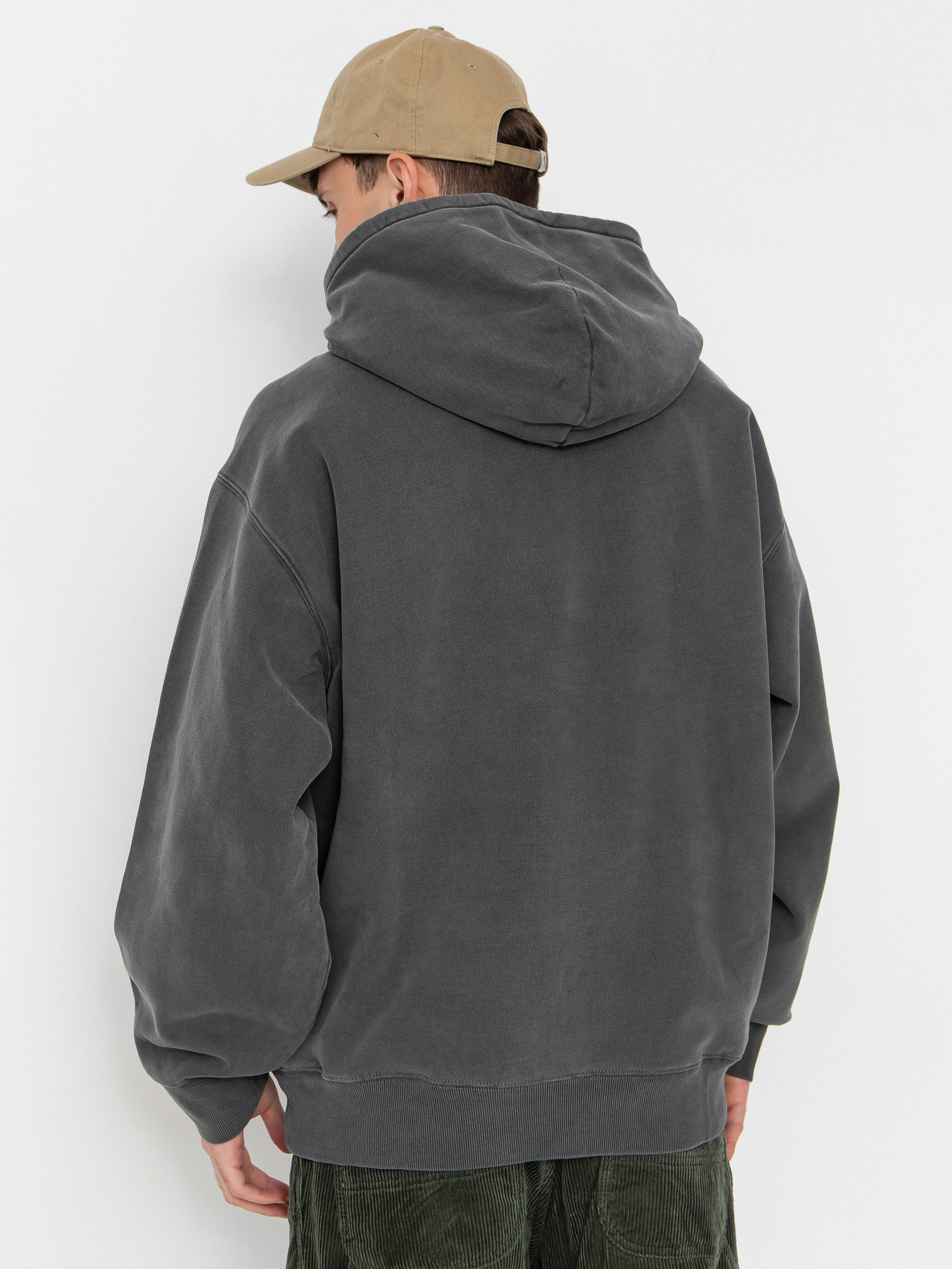 Mikina s kapucí Carhartt WIP Vista HD (black/garment dyed)