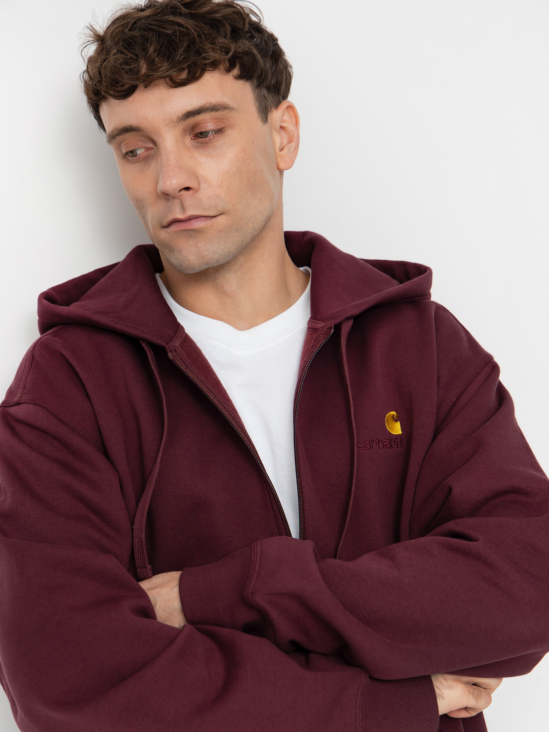 Mikina s kapucí Carhartt WIP American Script ZHD (rondo)