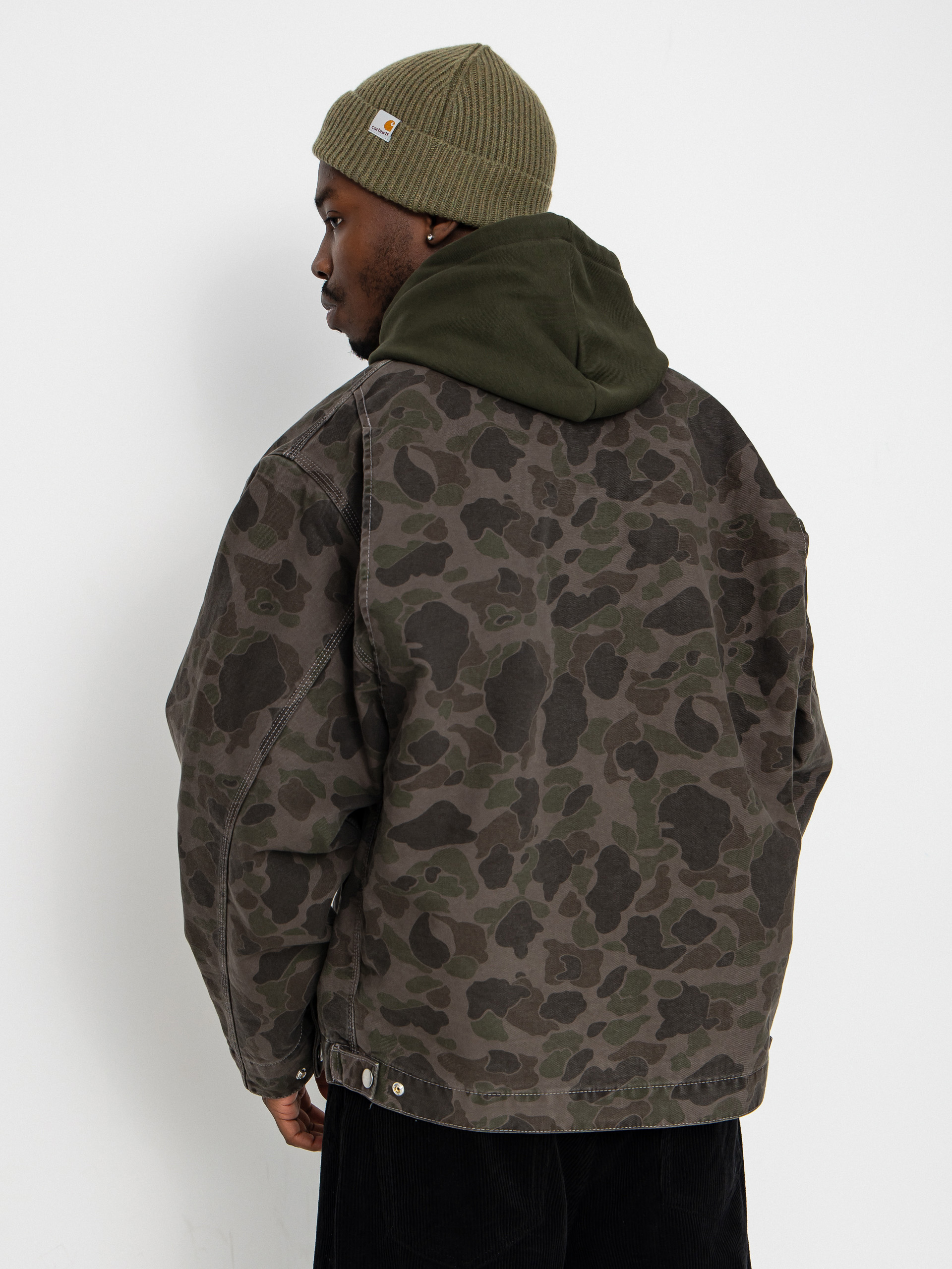 Bunda Carhartt WIP Duck Detroit (camo duck/green/porphyry/garment dyed)