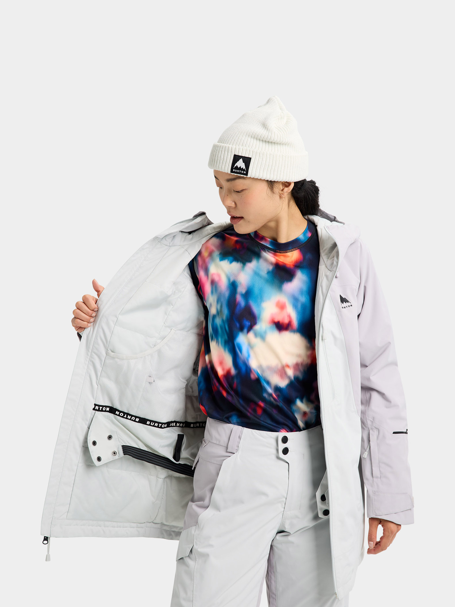 Dámská Snowboardová bunda Burton Reserve 2L Insulated (washed lavender/gray cloud)