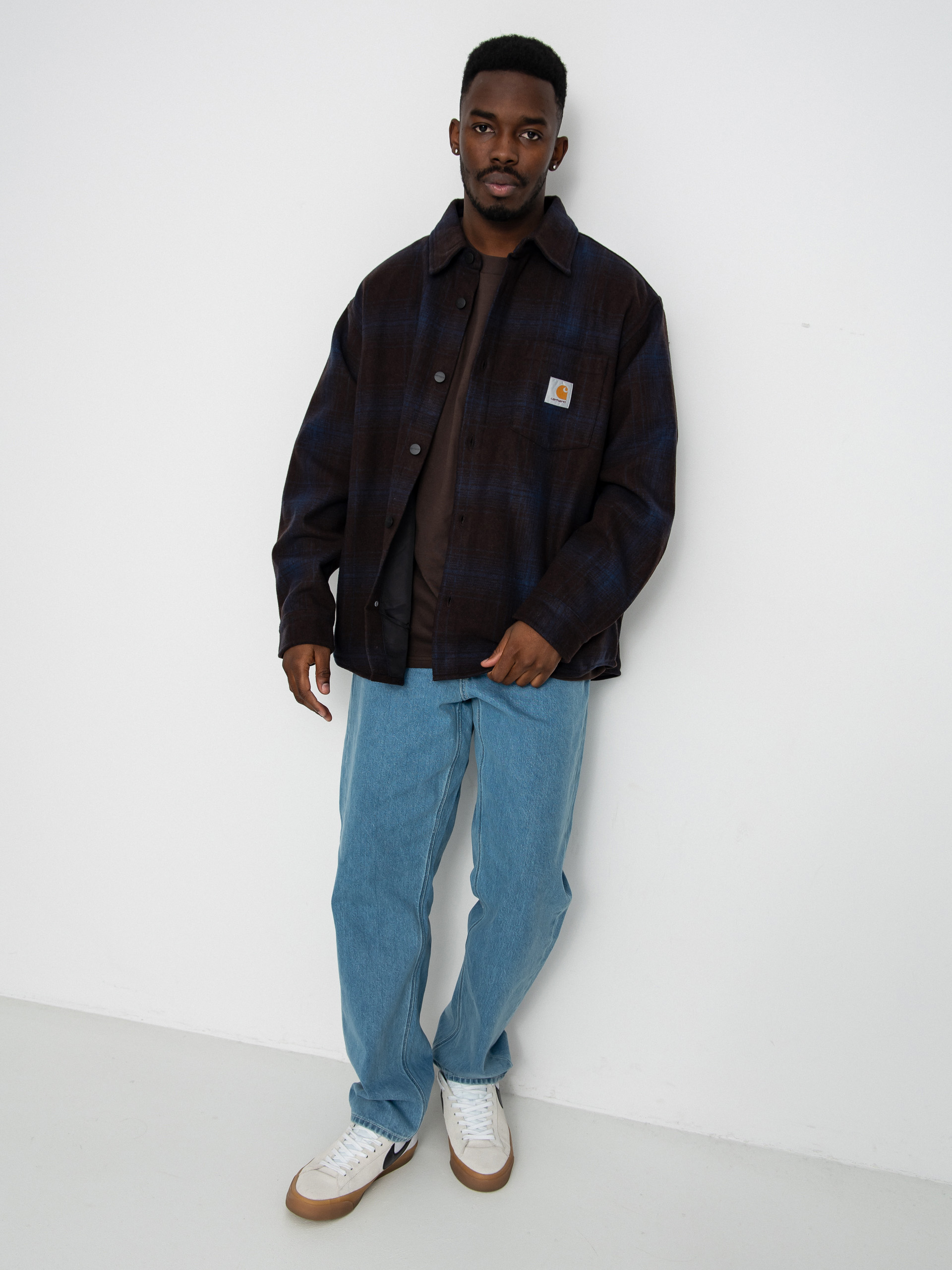 Bunda Carhartt WIP Brennan (brennan check/palisander/jupiter)