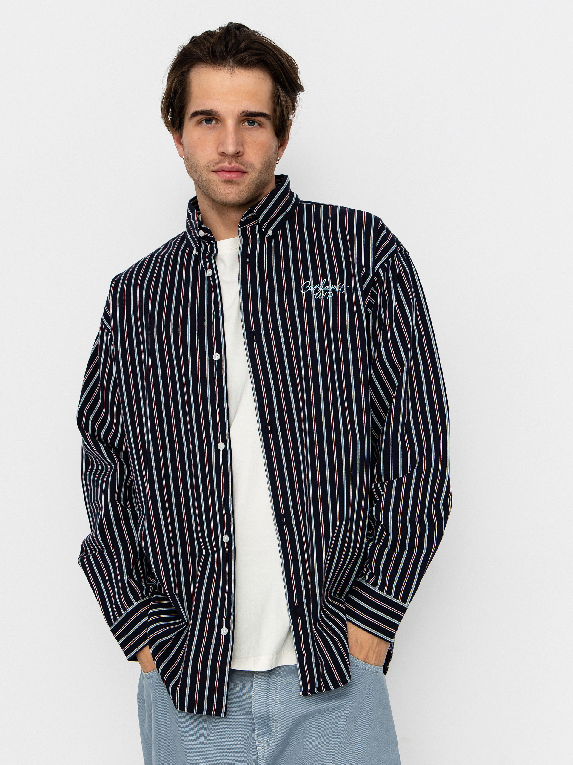 Košile Carhartt WIP Palance (palance stripe/dark navy)