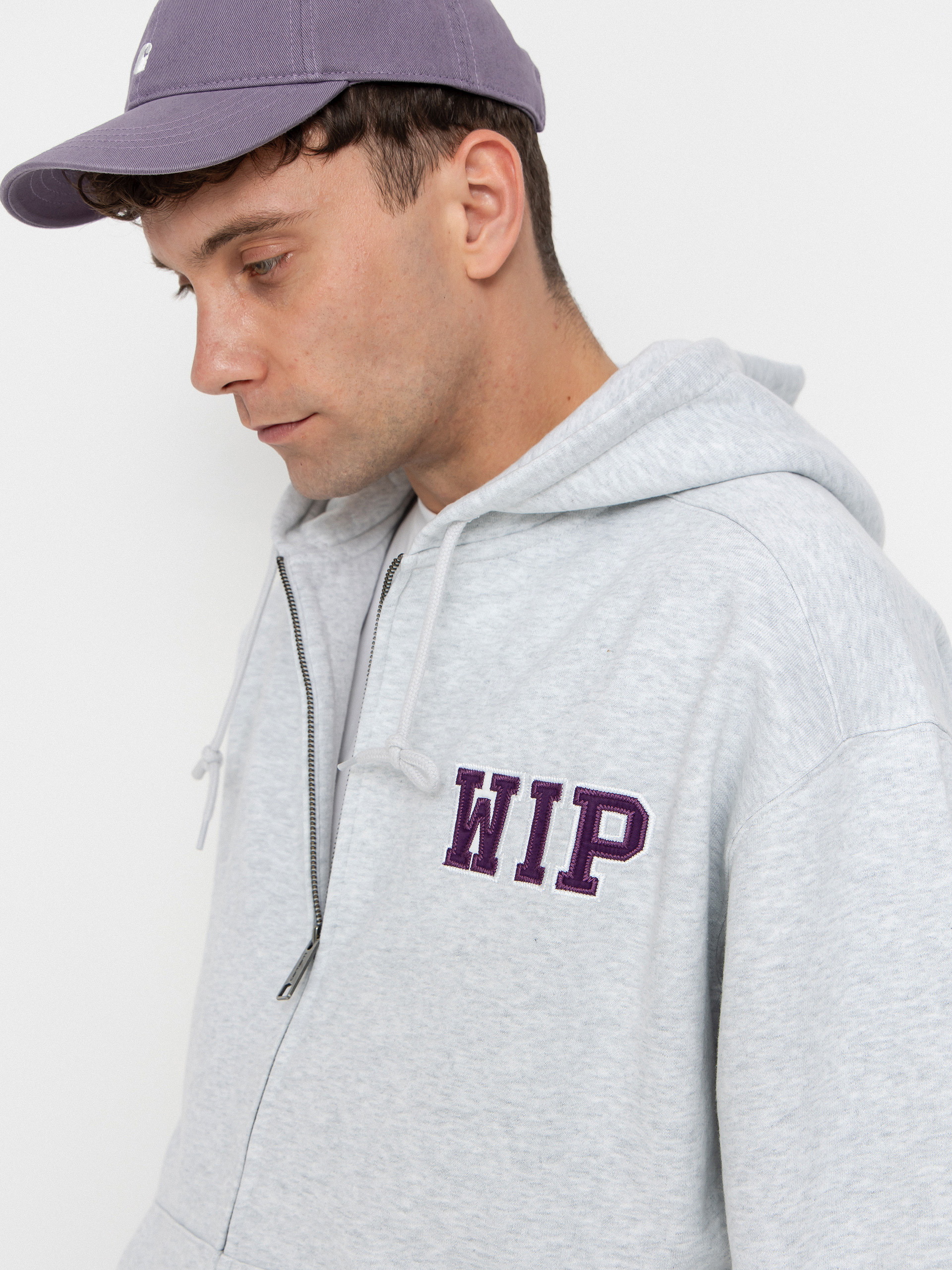 Mikina s kapucí Carhartt WIP Mini Wip ZHD (ash heather/stone washed)