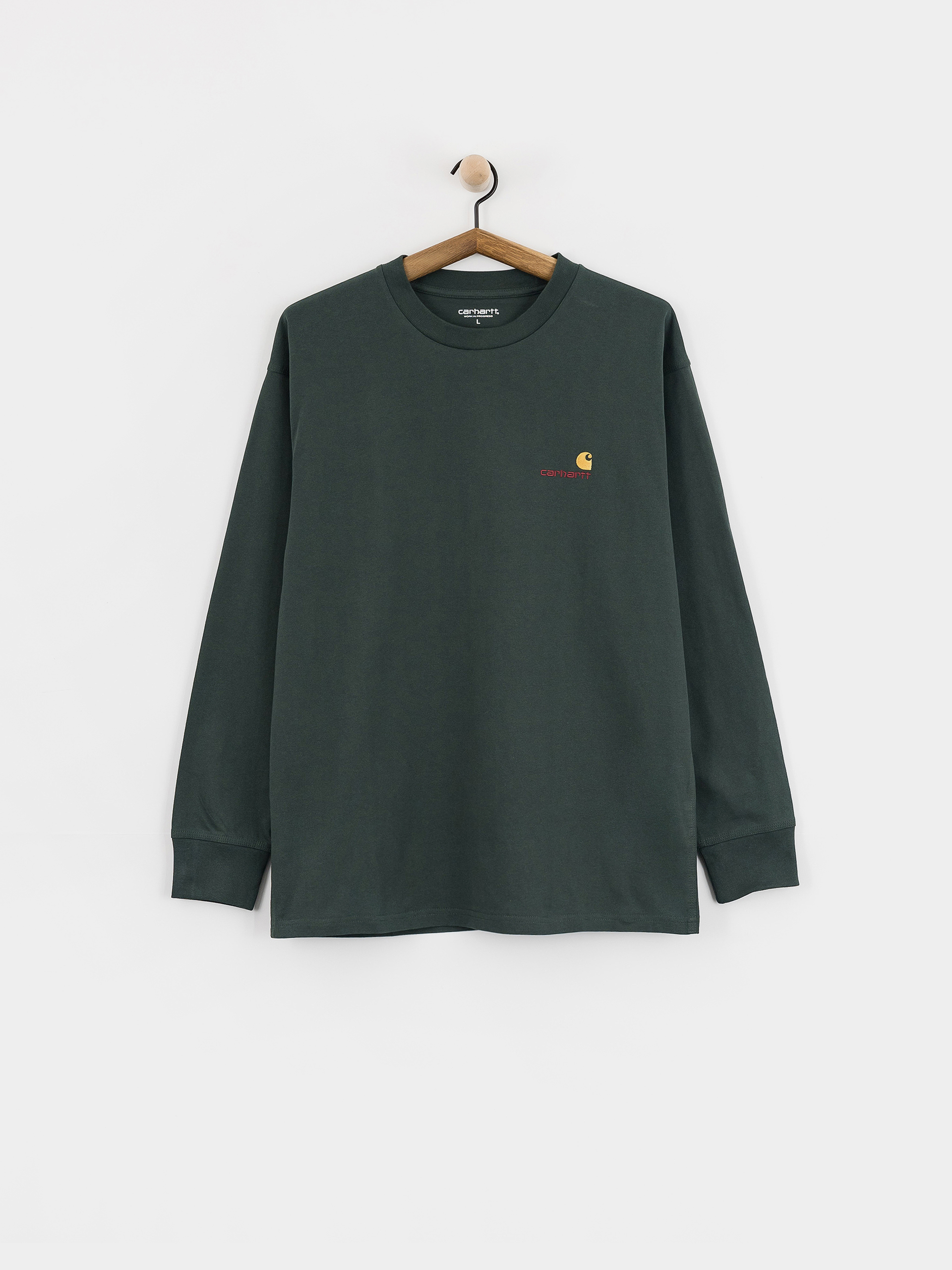 Triko Carhartt WIP American Script (kale green)