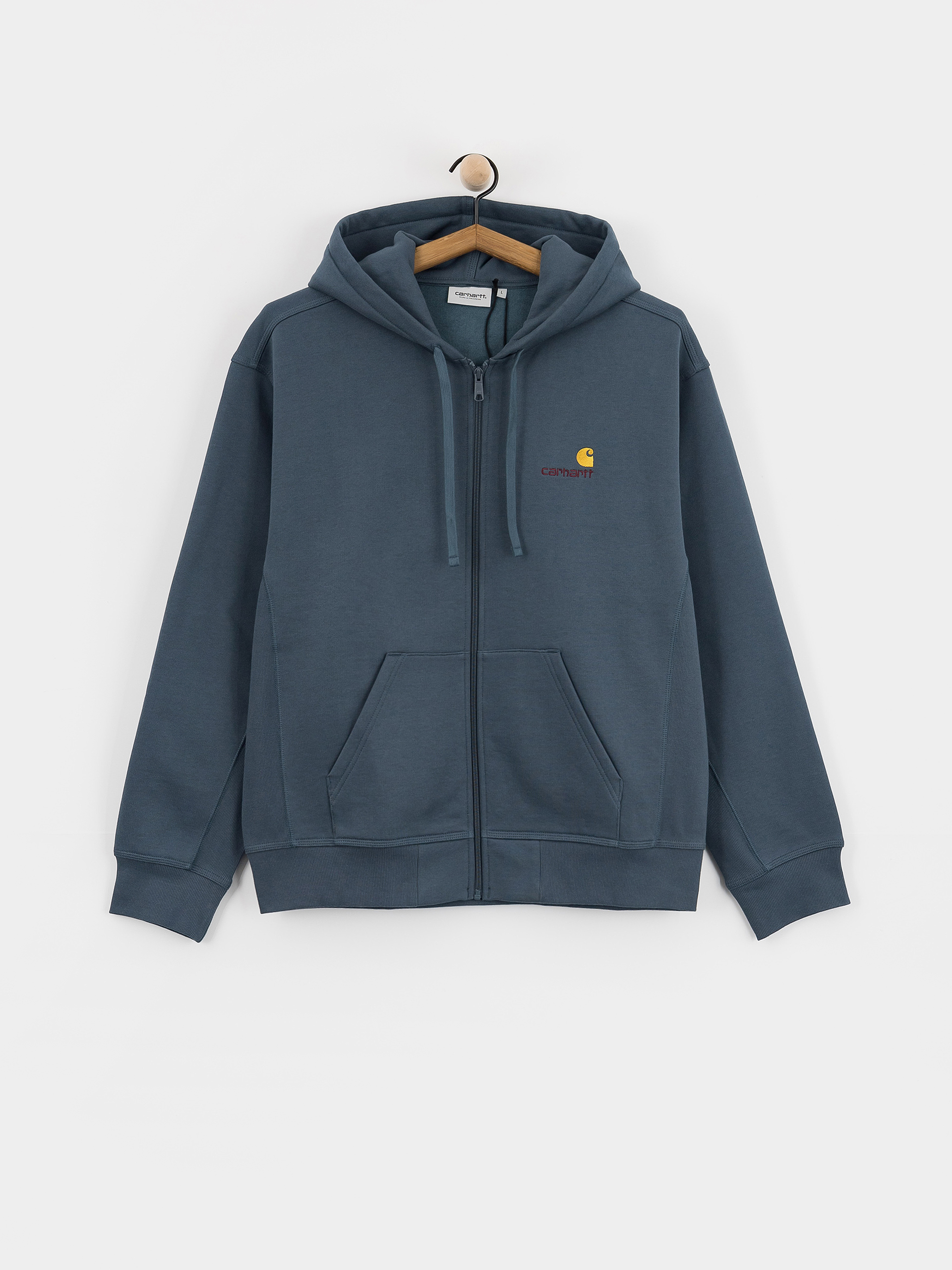 Mikina s kapucí Carhartt WIP American Script ZHD (office blue)