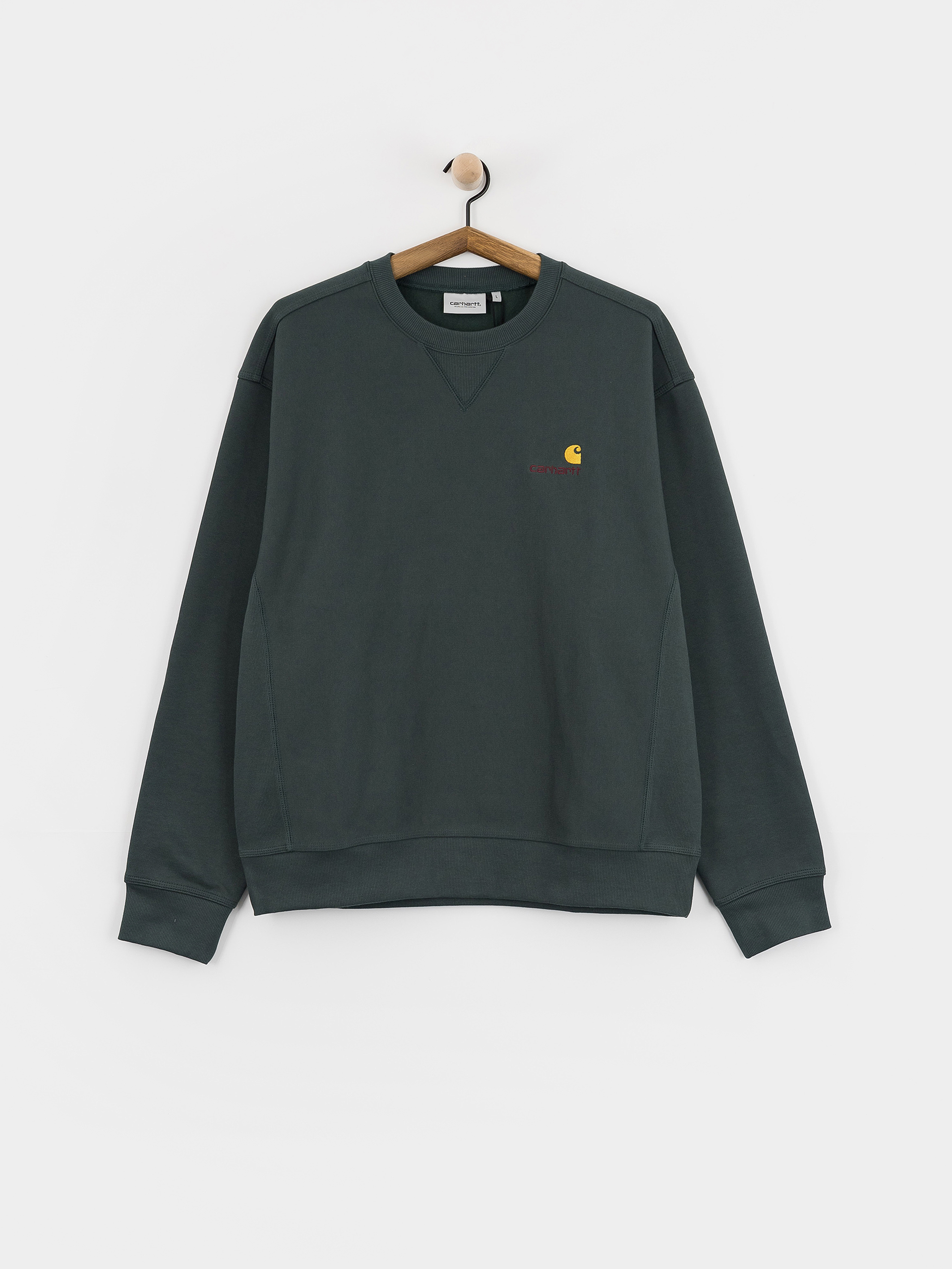 Mikina Carhartt WIP American Script (kale green)
