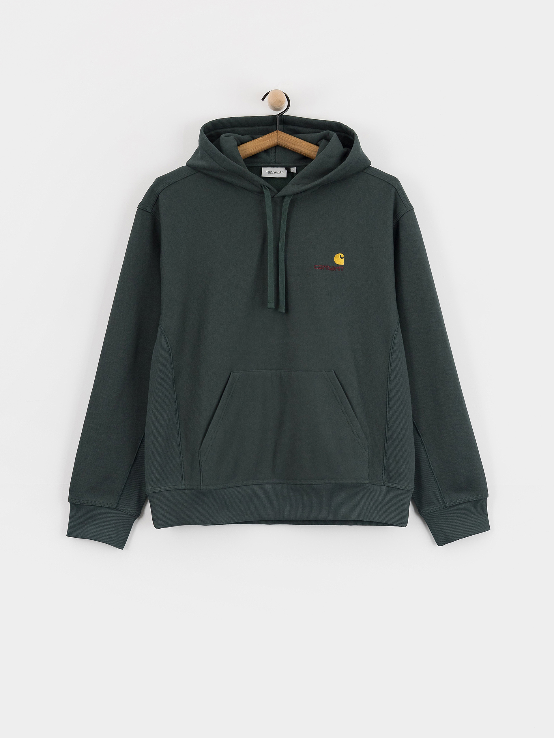 Mikina s kapucu00ed Carhartt WIP American Script HD (kale green)