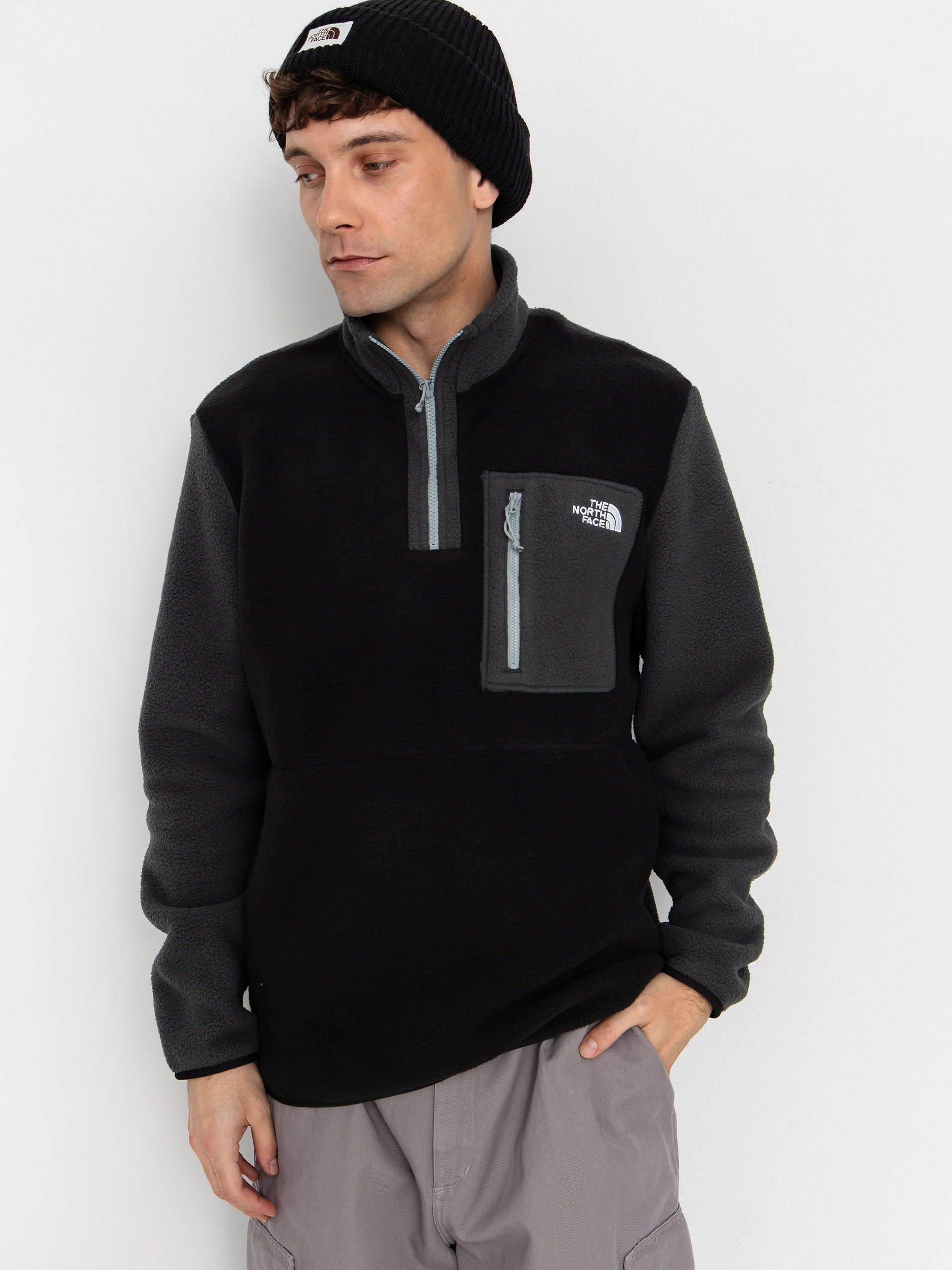 Fleecová mikina The North Face Yumiori 1/4 Zip (tnfblk/asphltgry/mnmntgry)
